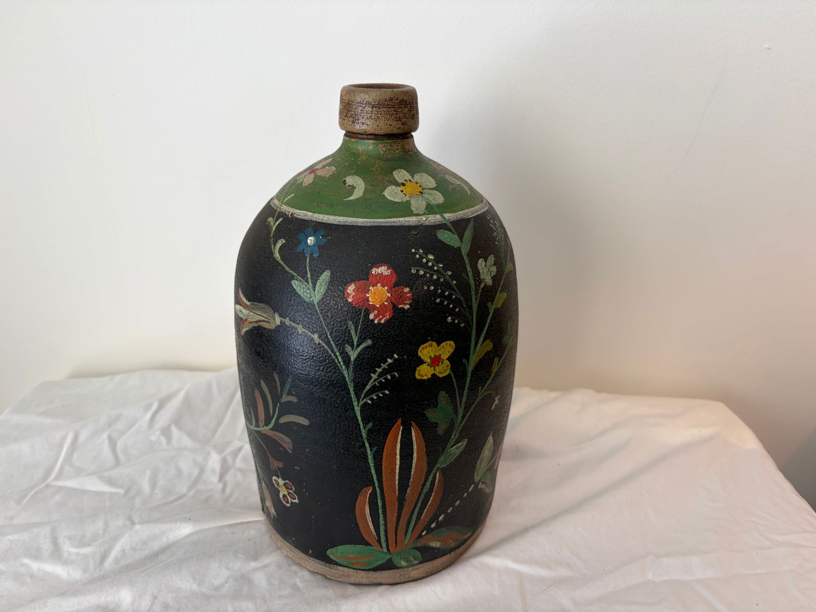 Folk Art Stoneware Jug (1 of 4)