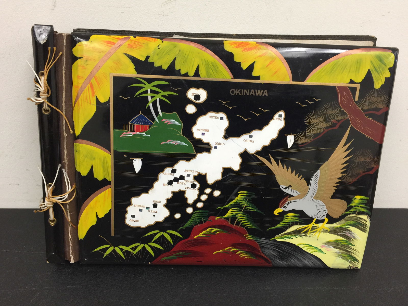 Japanese Photo Album: pictures of post war japan at military bases and more. 15"L.