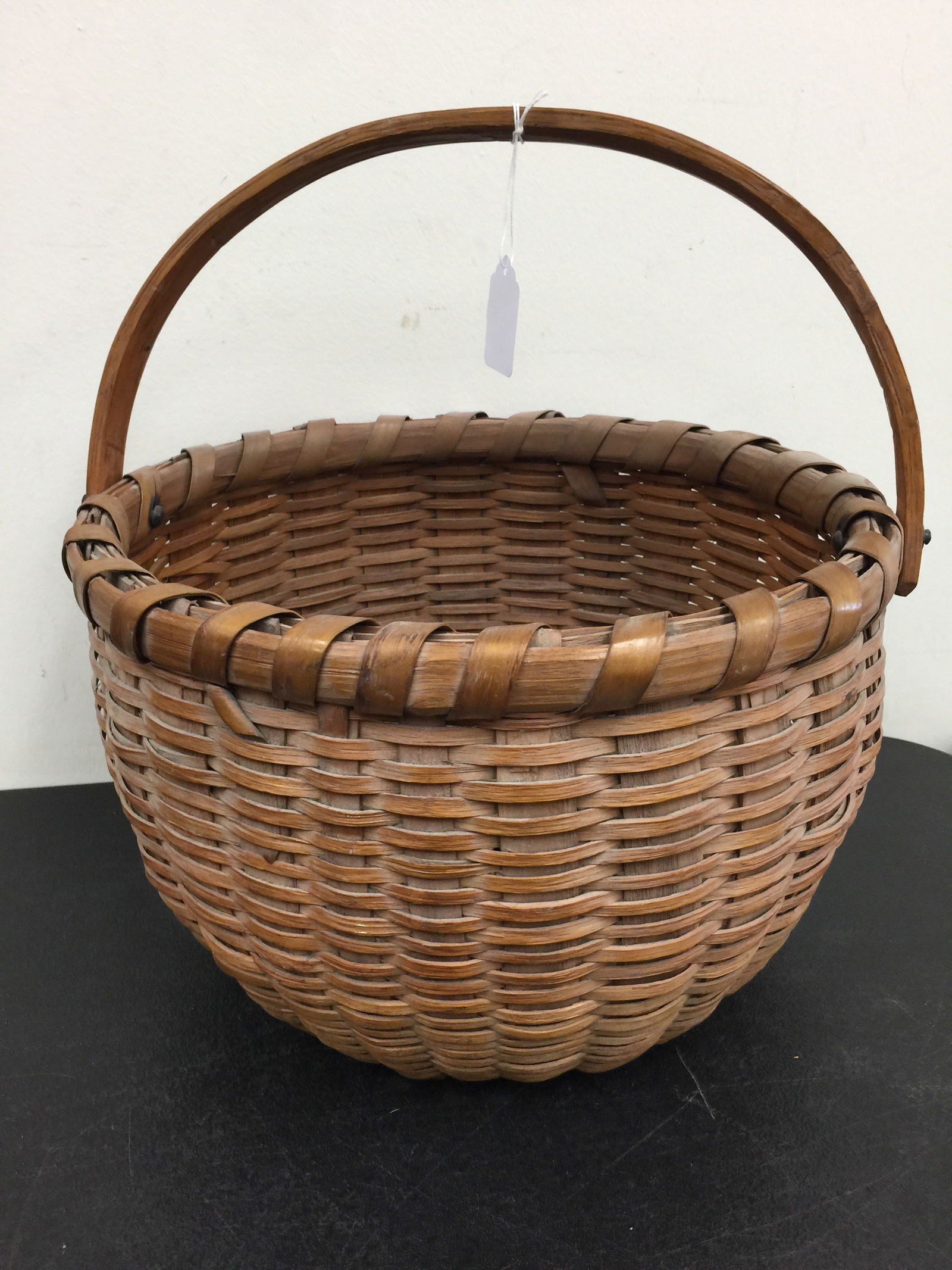 Vintage Splint Oak Gathering Basket (1 of 4)