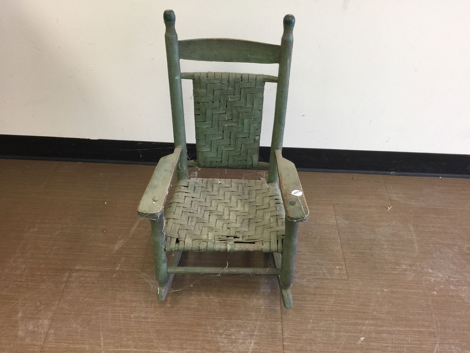 Childs Painted Rocker: Green paint. 15" x 21" x 25".
