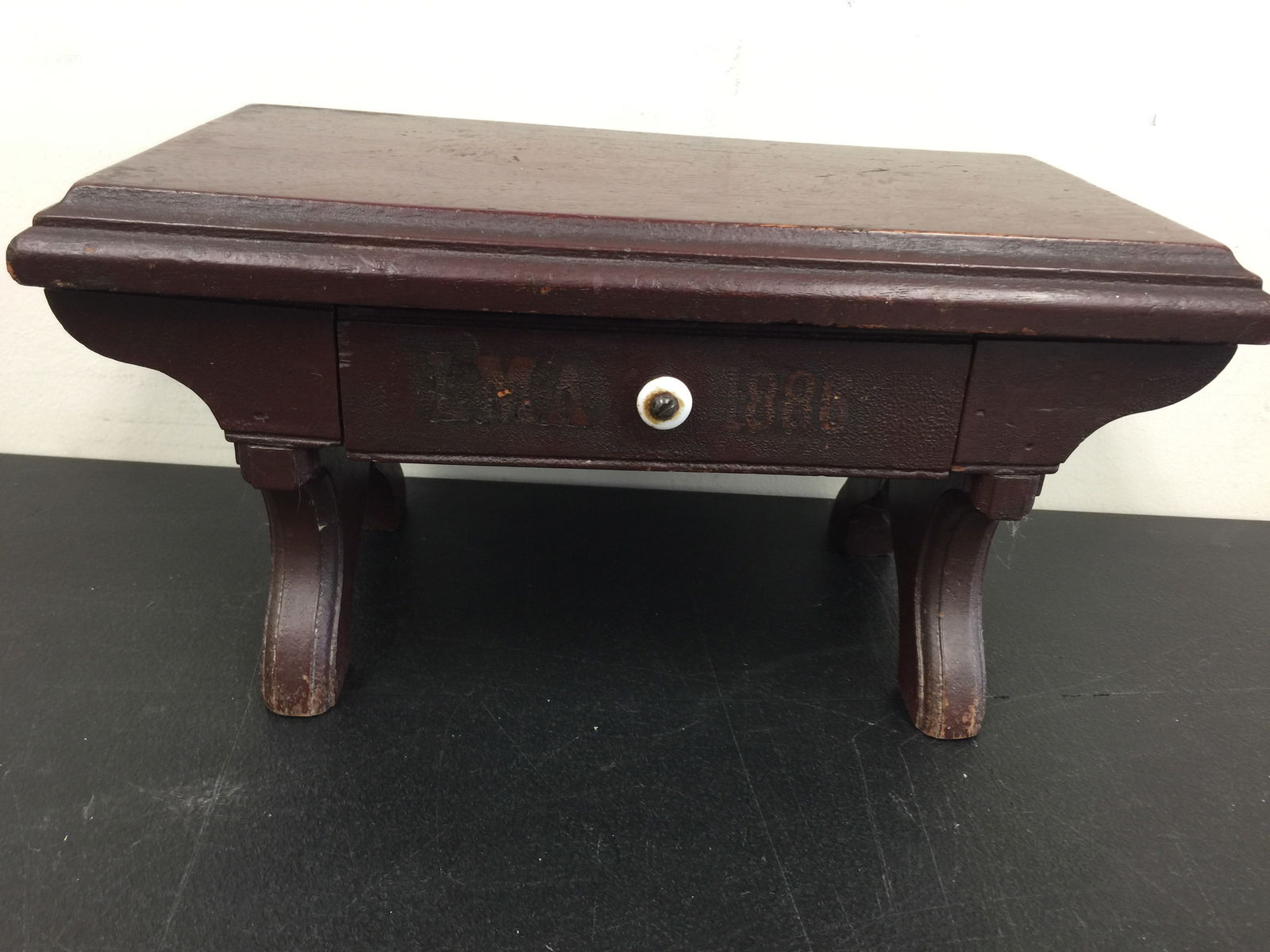 1886 Dated Footstool (1 of 6)