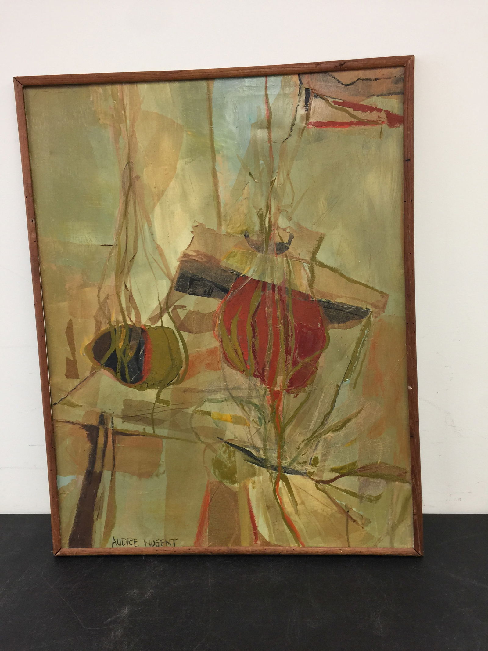 Audre Nugent Original Abstract Painting: 29" x 38". SLL.