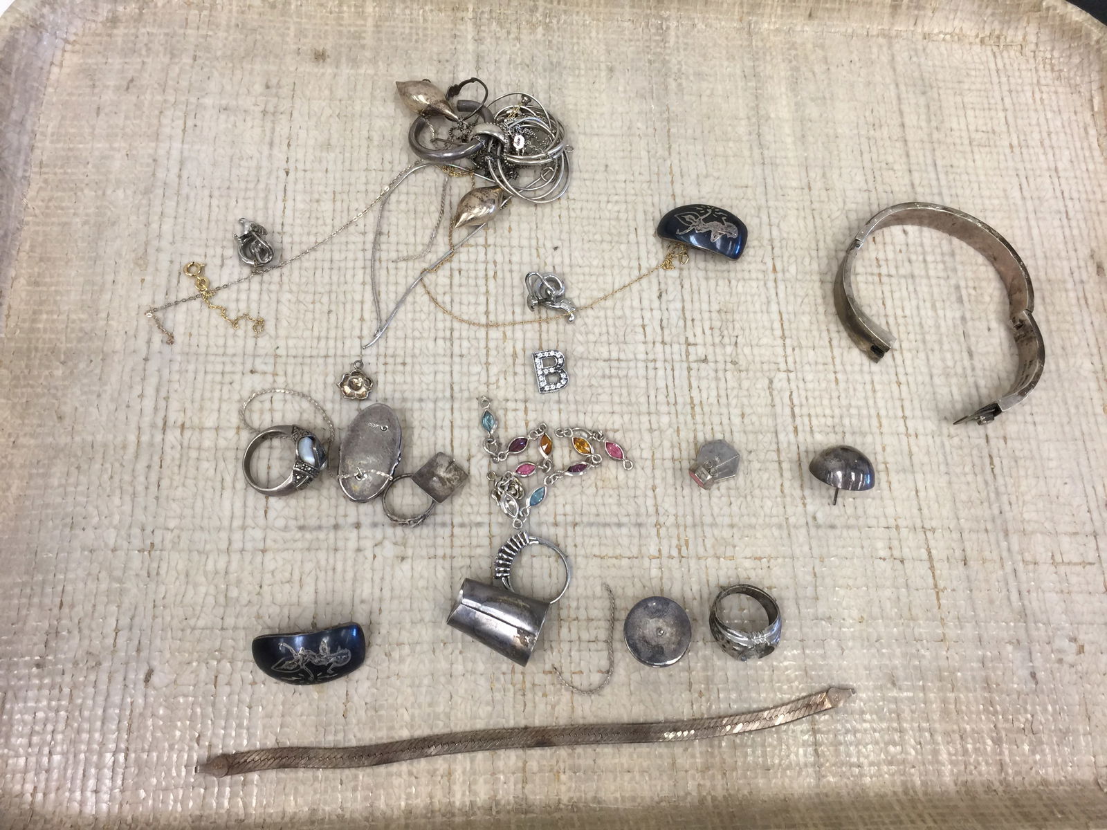 Sterling Scrap Jewelry: All marked. 4.922 ozt