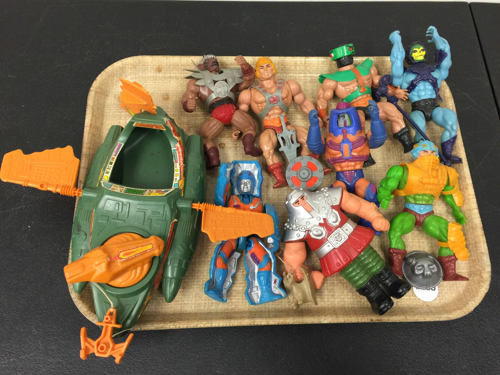 Vintage He Man Figures: Includes eight 6" figures, along with a 10" vehicle.