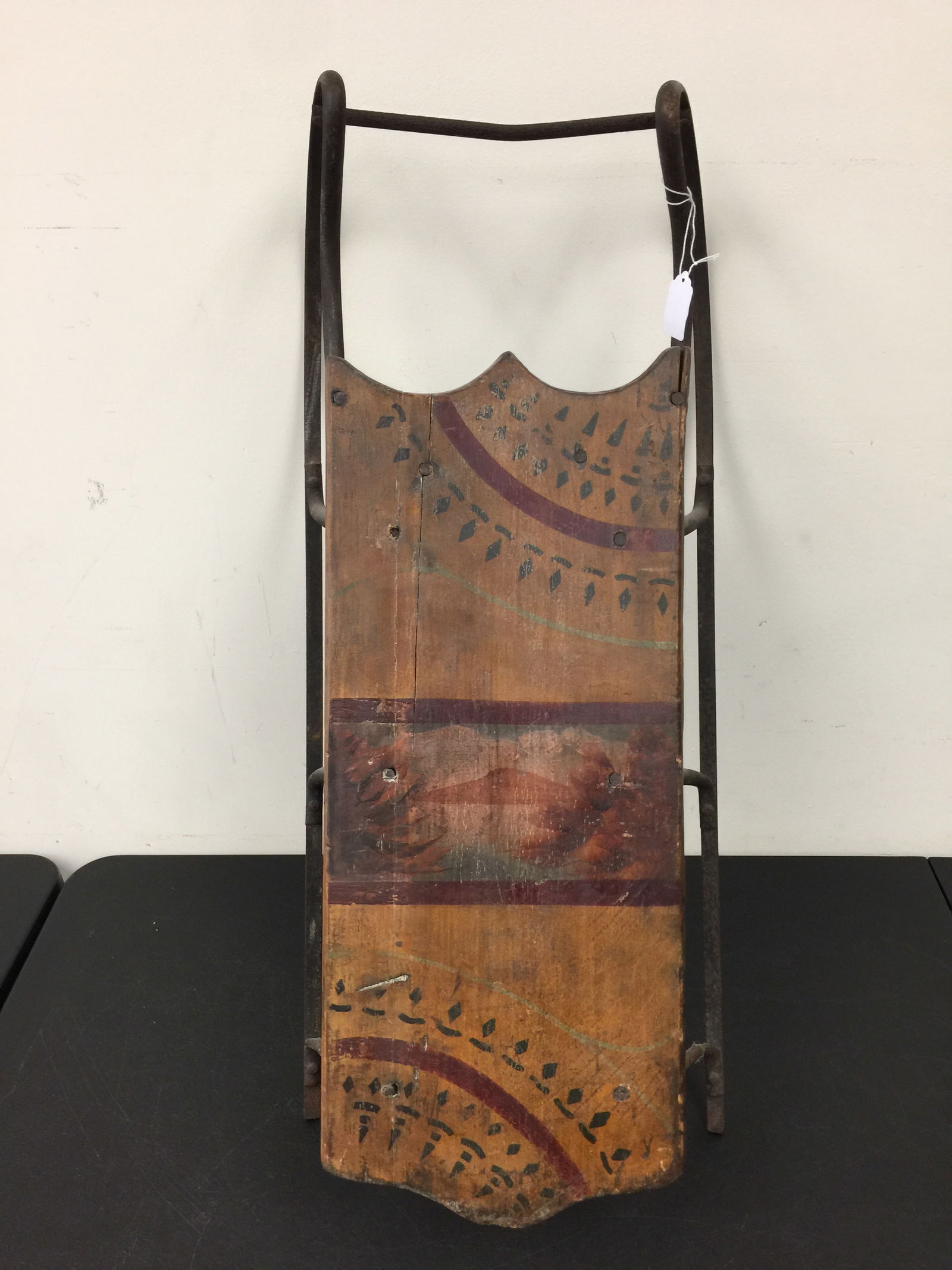 Childs Paint Decorated Sled (1 of 4)