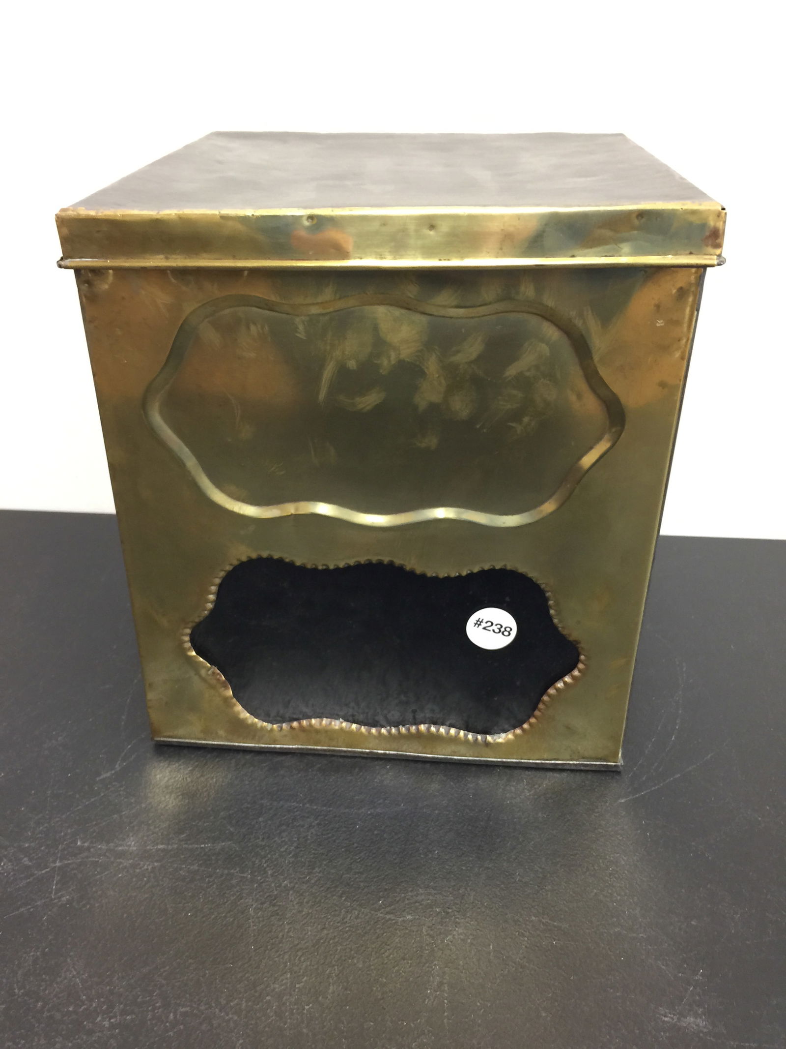 Vintage Brass Face Biscuit Box (1 of 5)