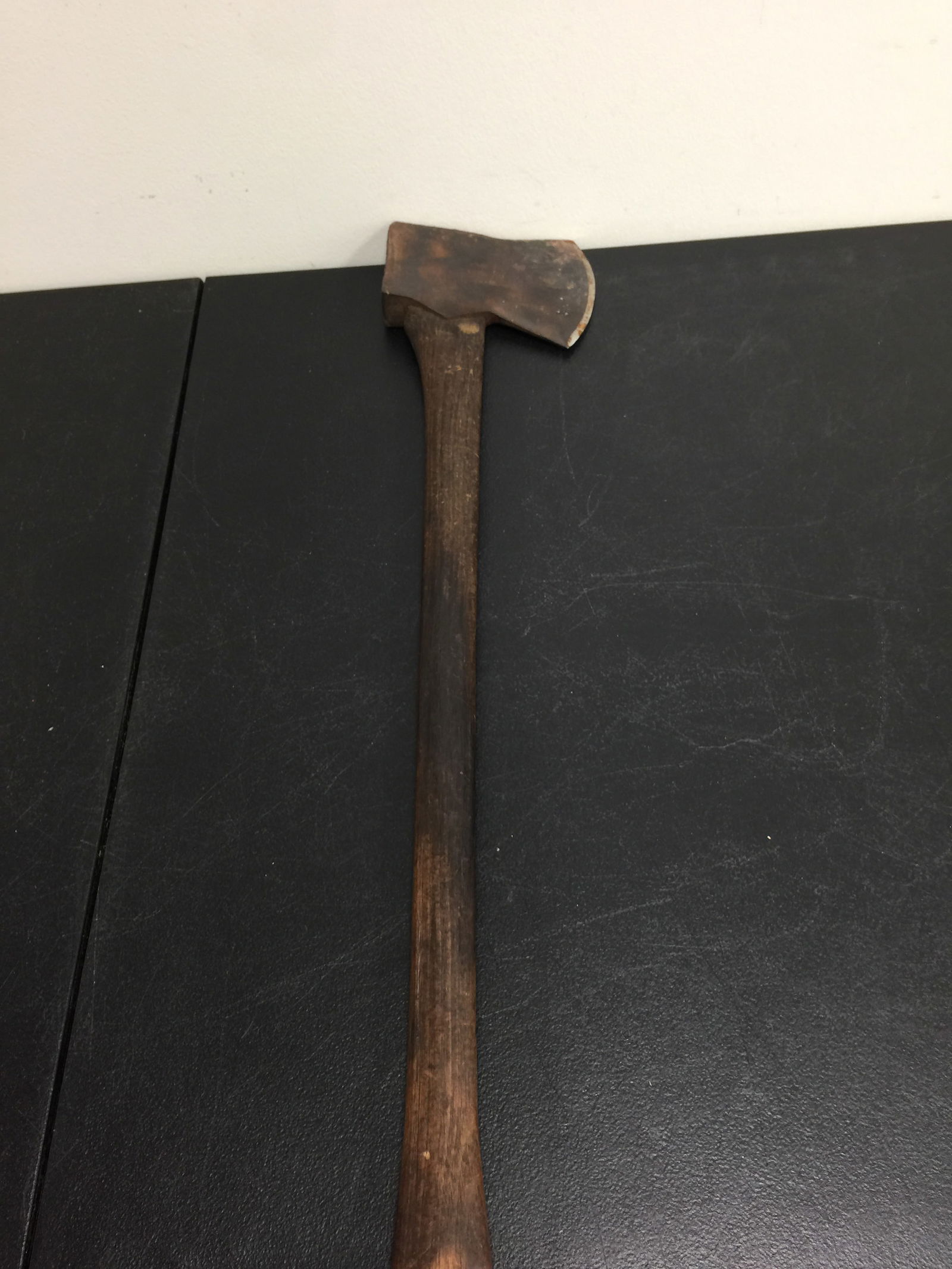 Signed Antique Ax: 30" long, signed Lewistown PA