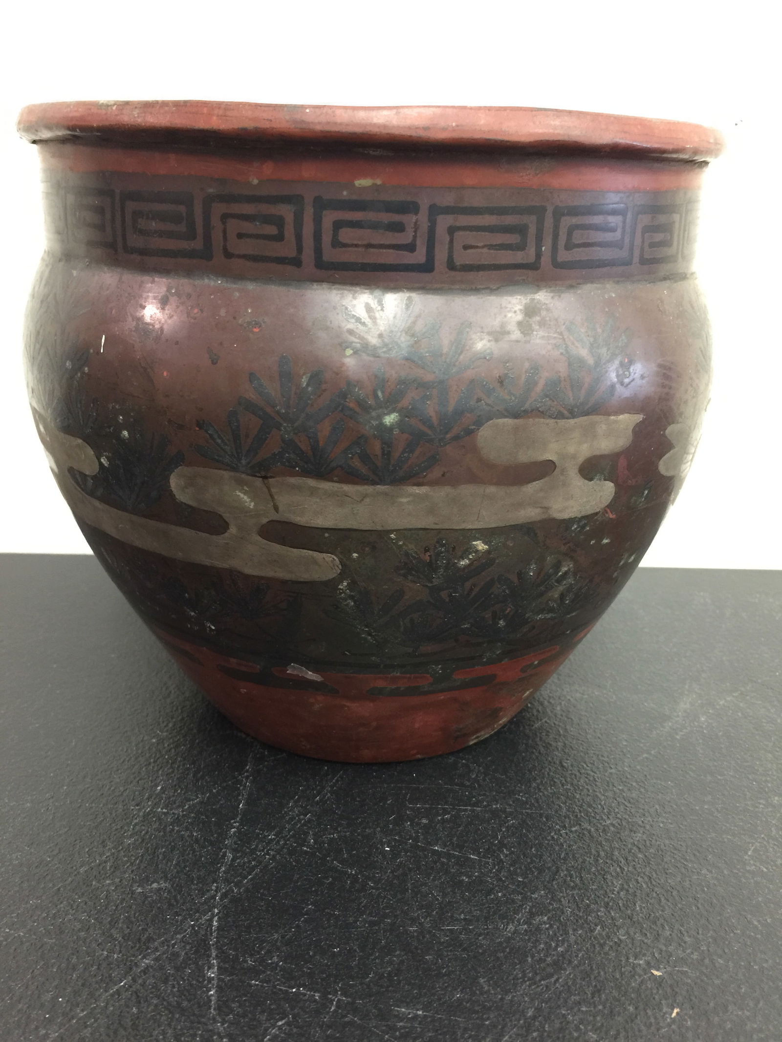 Antique Metal Asian Planter (1 of 4)