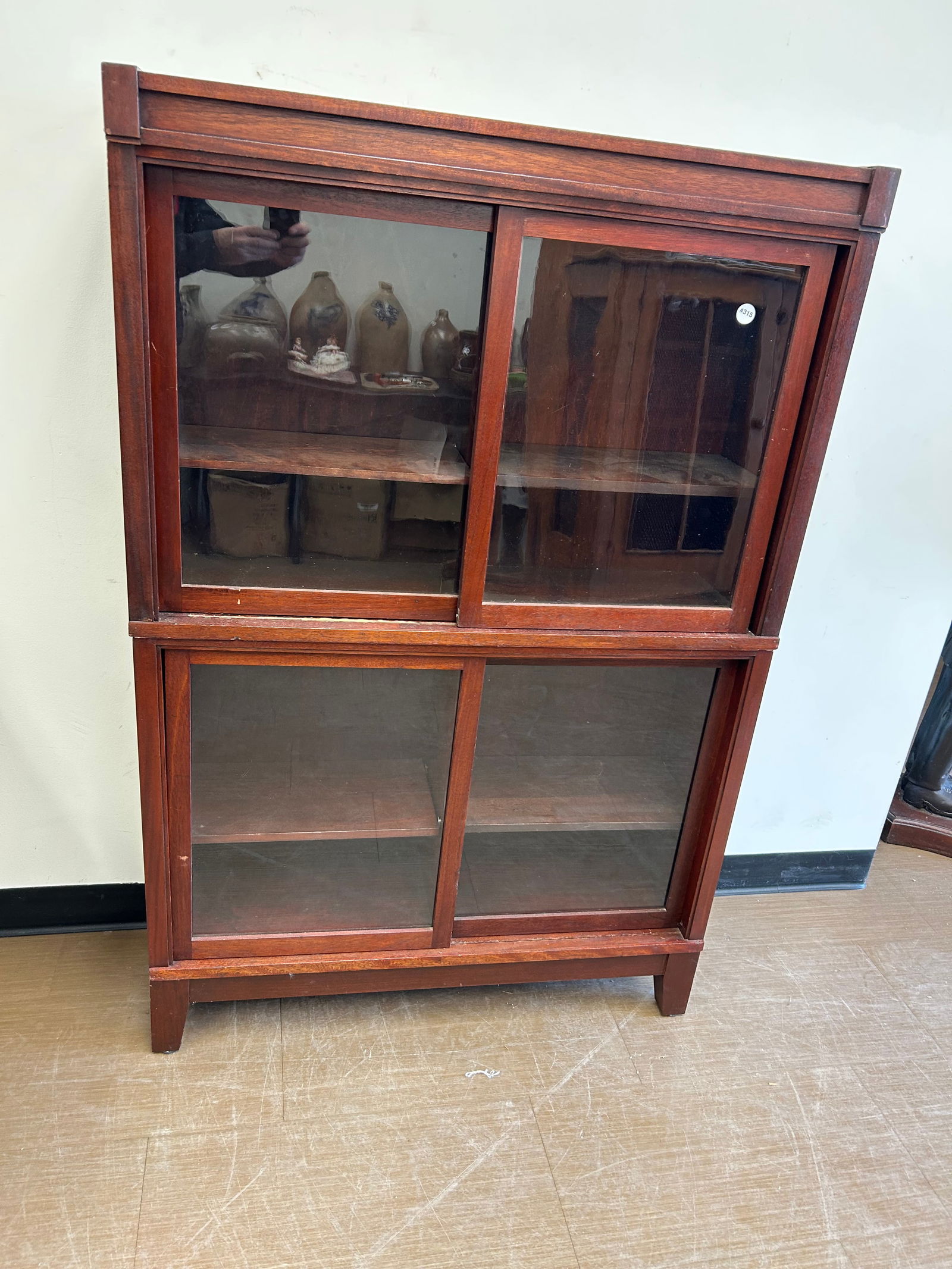 Mahogany Sliding Door Barrister Bookcase (1 of 4)