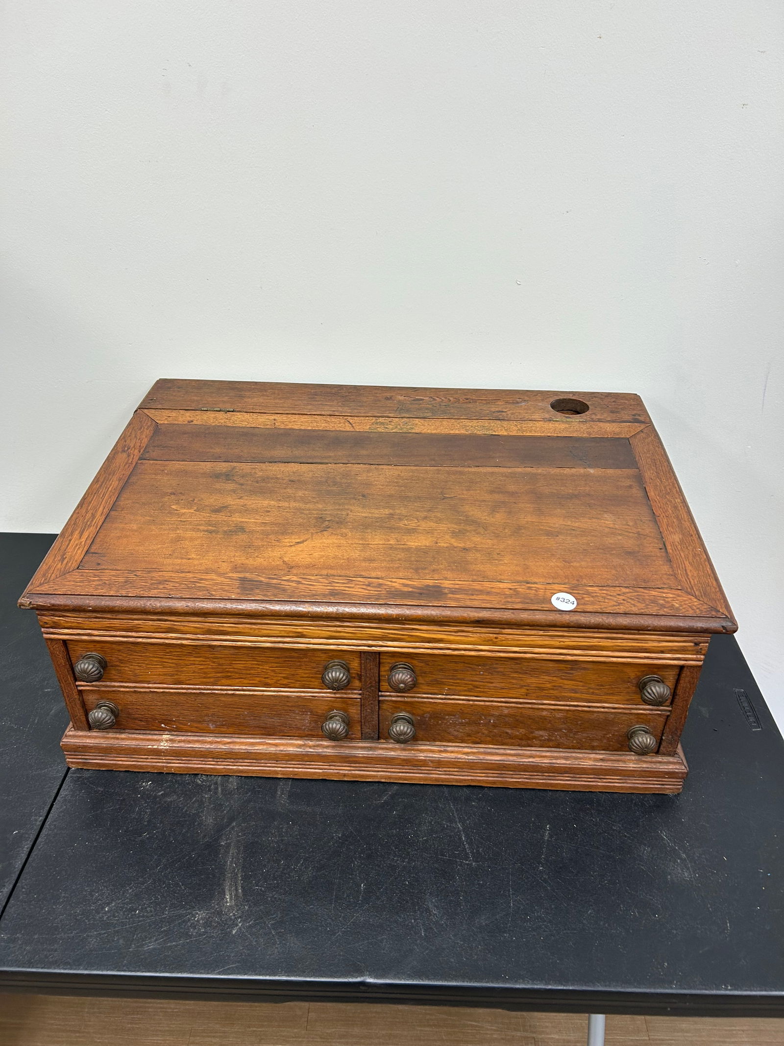 Clark's Antique Oak Spool Cabinet (1 of 6)