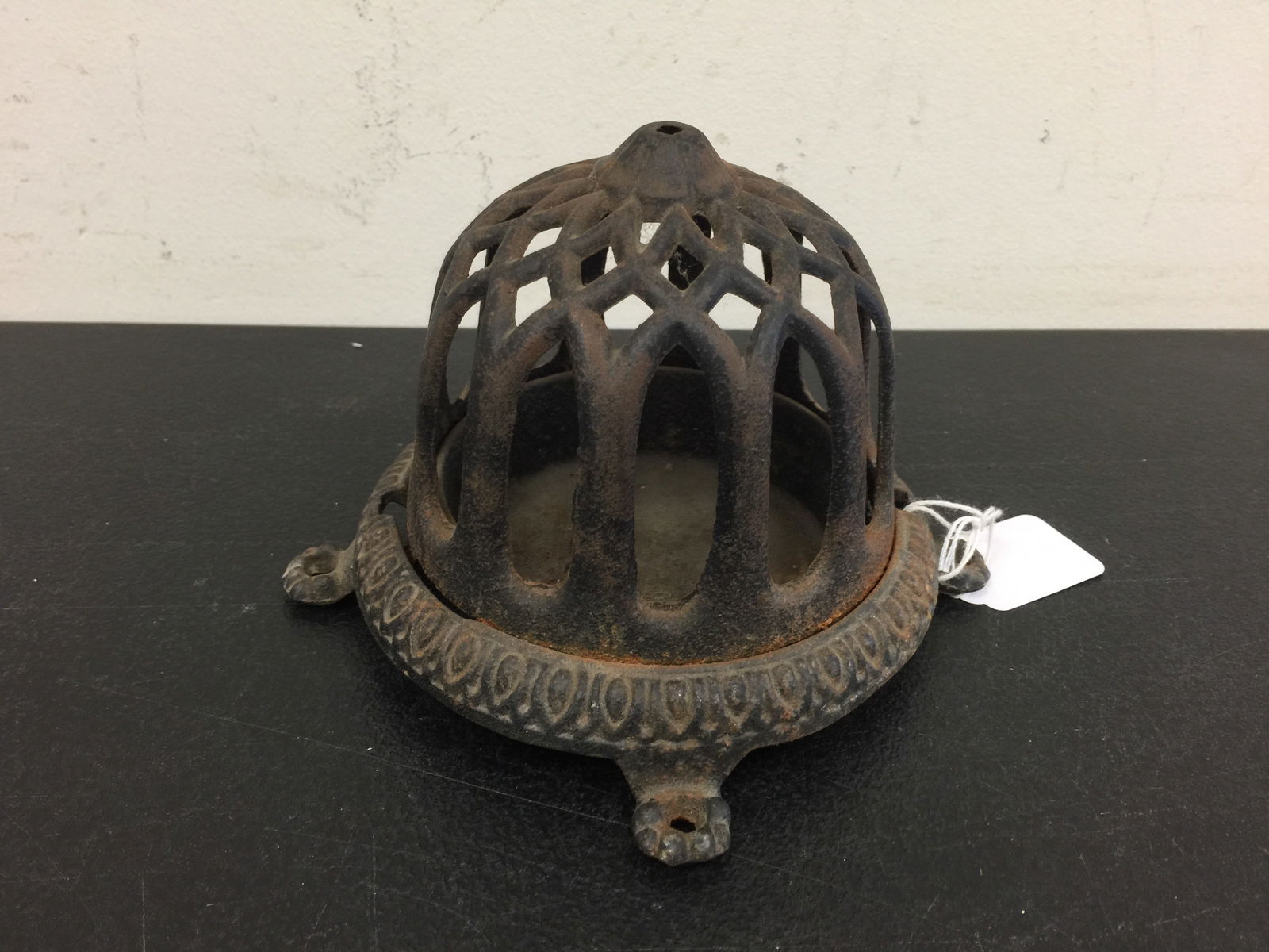 Antique Cast Iron String Holder: 5"H.