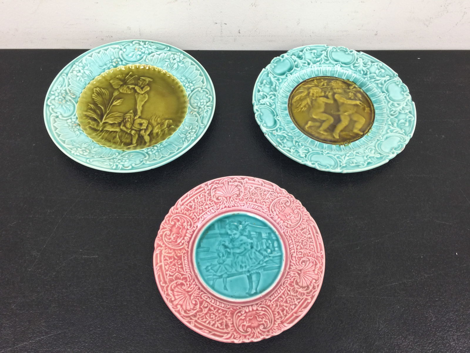 Majolica Mythological Plates (3) (1 of 4)