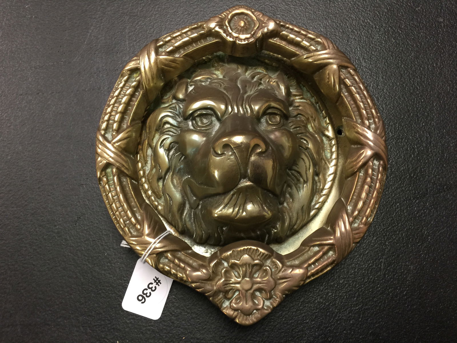Antique Brass Lions Head Door Knocker (1 of 5)