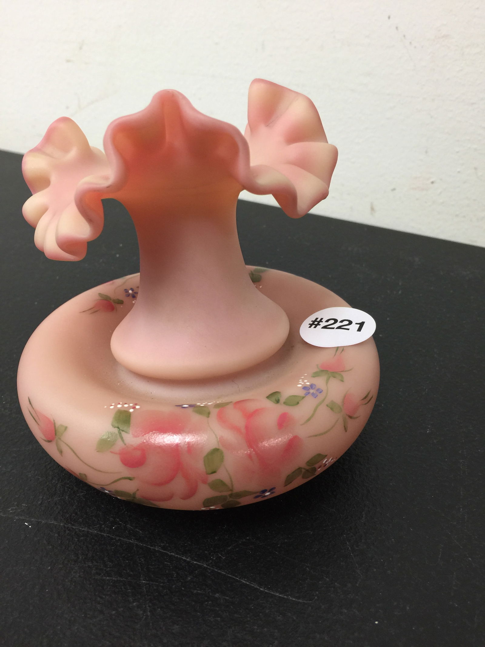 Fenton Burmese Vase (1 of 4)
