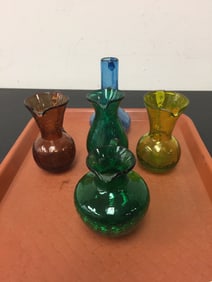5 Pieces of MCM Crackle Glass