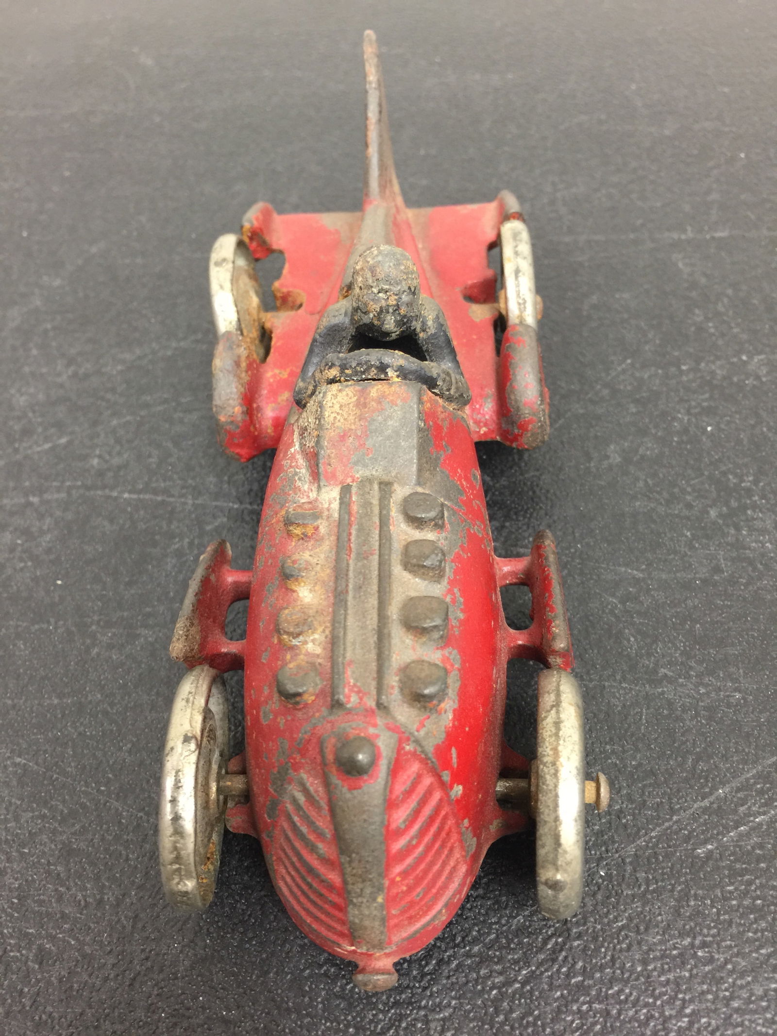 Hubley Red Cast Iron Race Car (1 of 6)