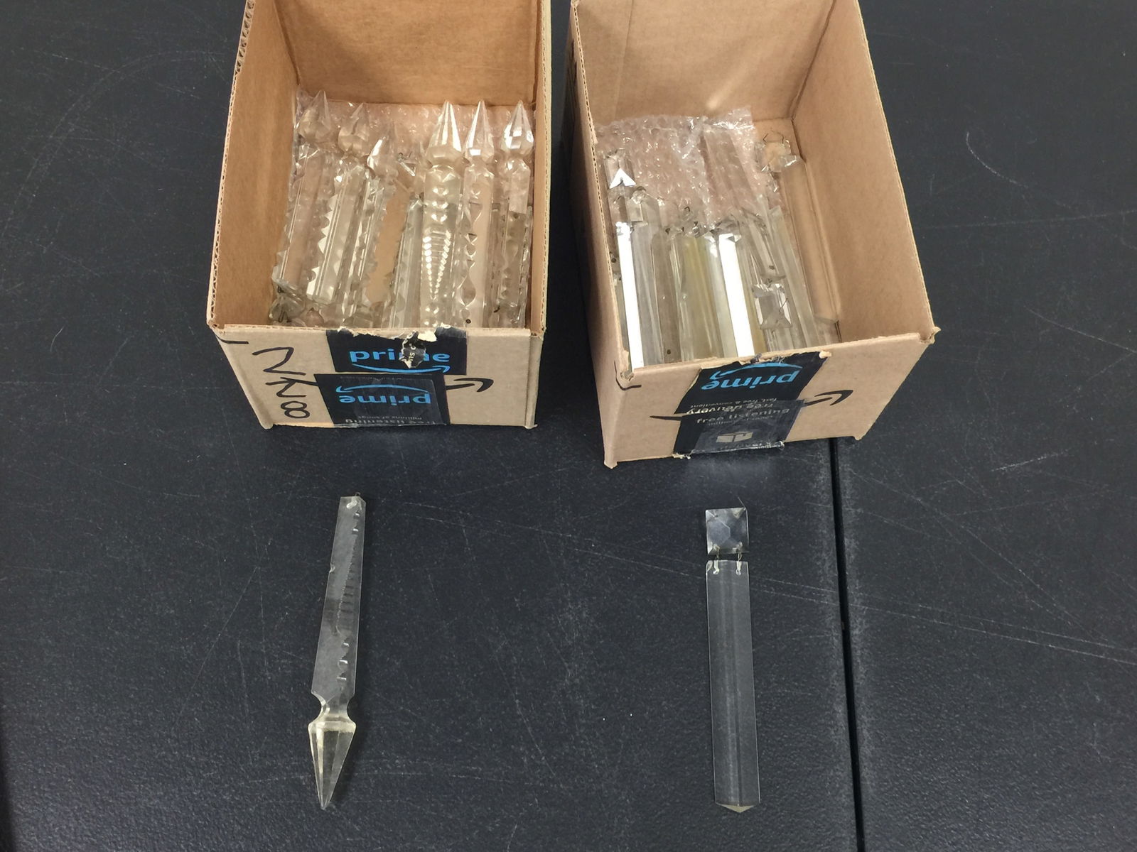 MIxed Prisms: 2 designs, largest 7".