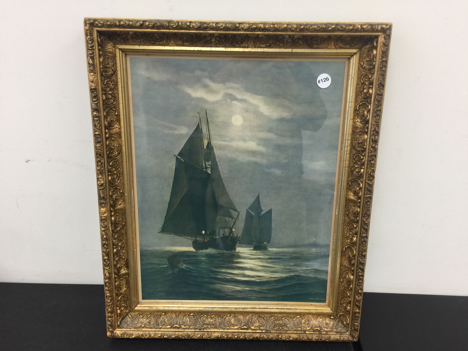 Stunning Early 1900's Ship Print (1 of 3)