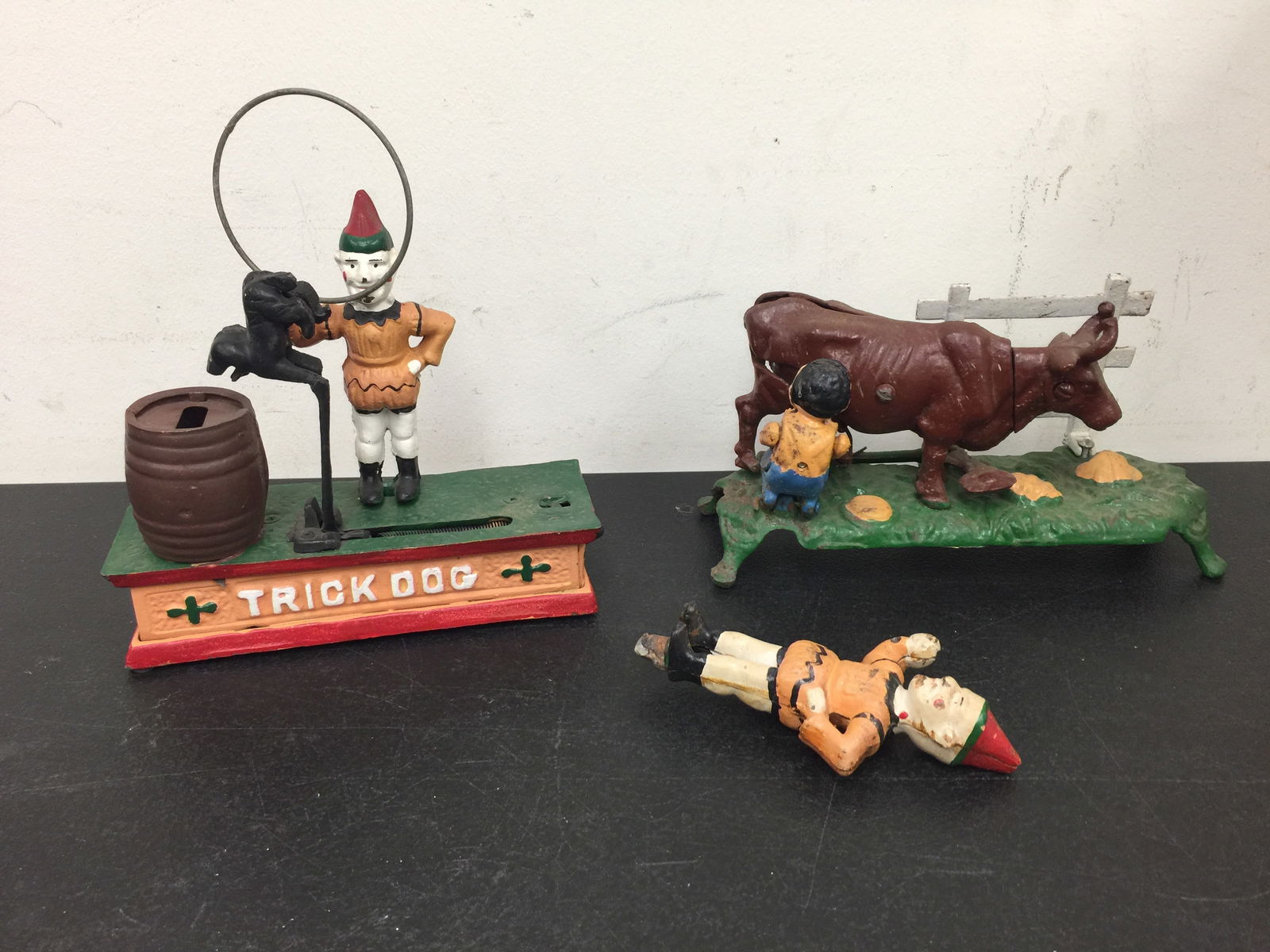 Mechanical Banks: includes extra part, largest 9"W.