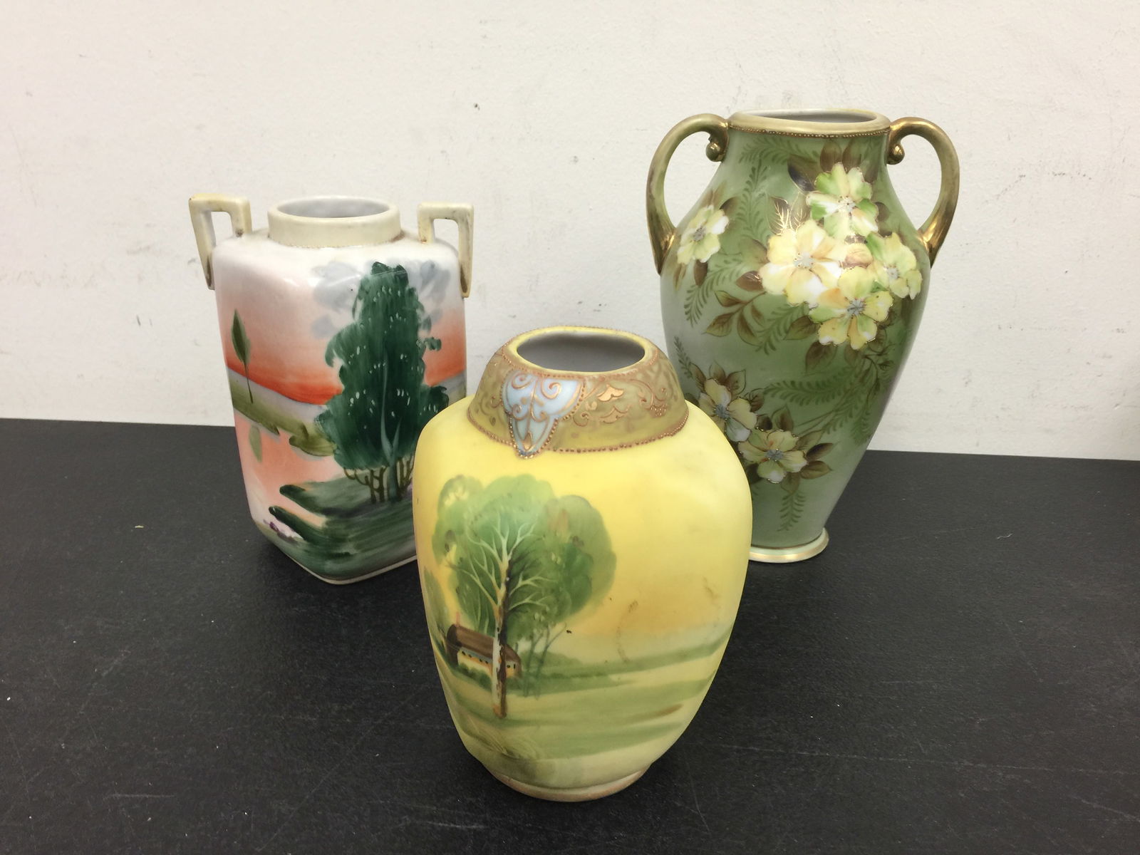 Nippon Vases (3): largest 7.5"H.