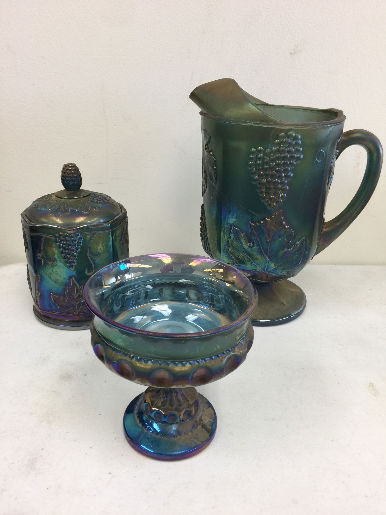 Carnival Glass: Largest 10" H pitcher