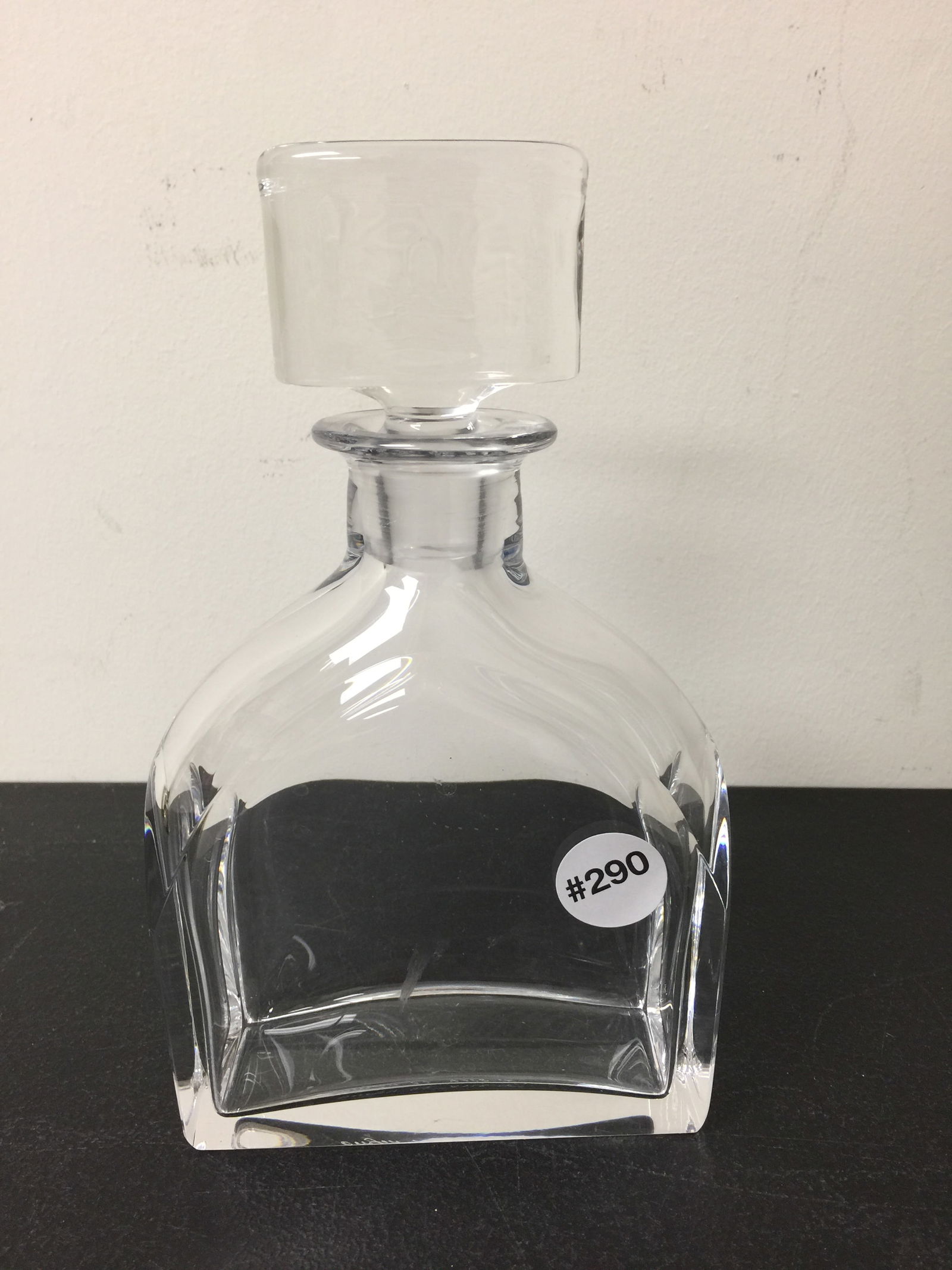 Oreforrs Decanter: engraved on base, 9.75"H.
