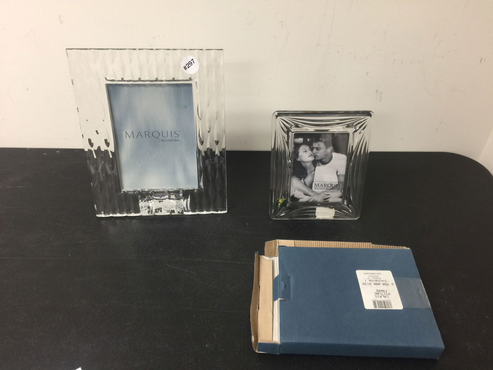 2 Waterford Picture Frames: Largest 11" x 9". One has OB.