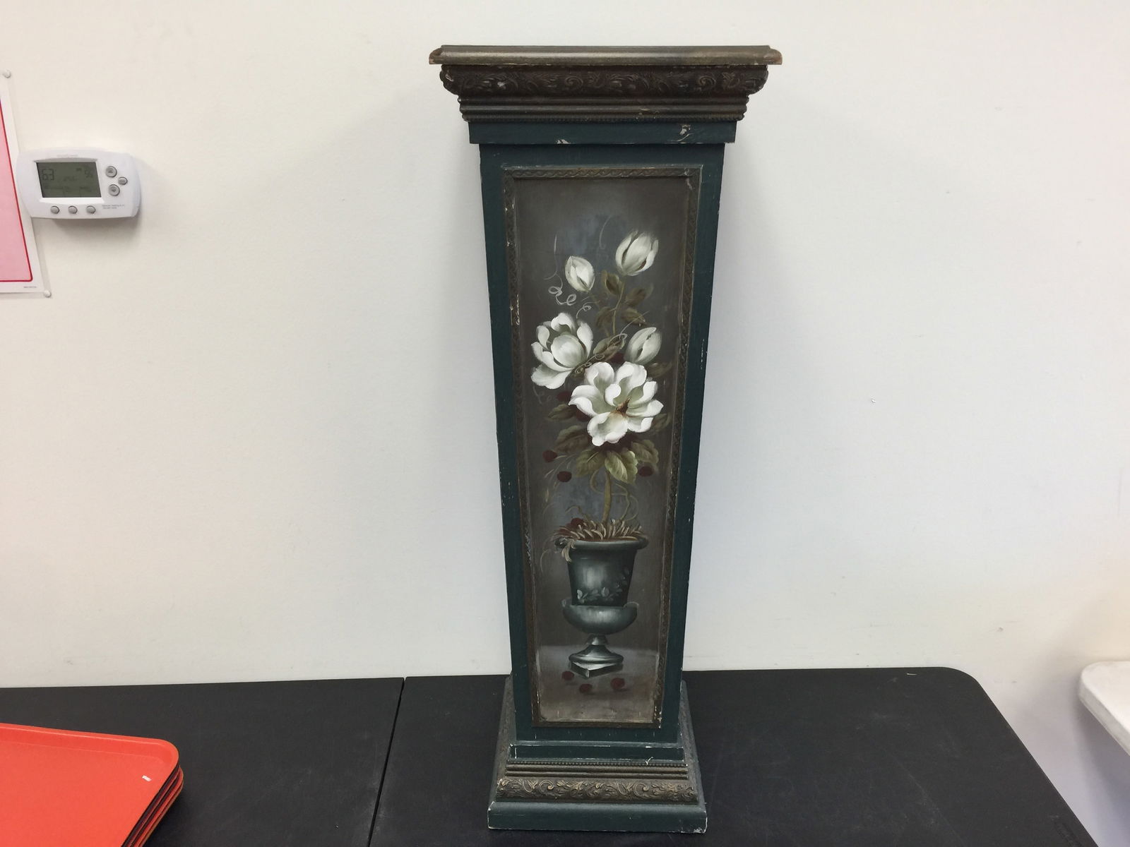 Painted Pedestal: 37" x 13"