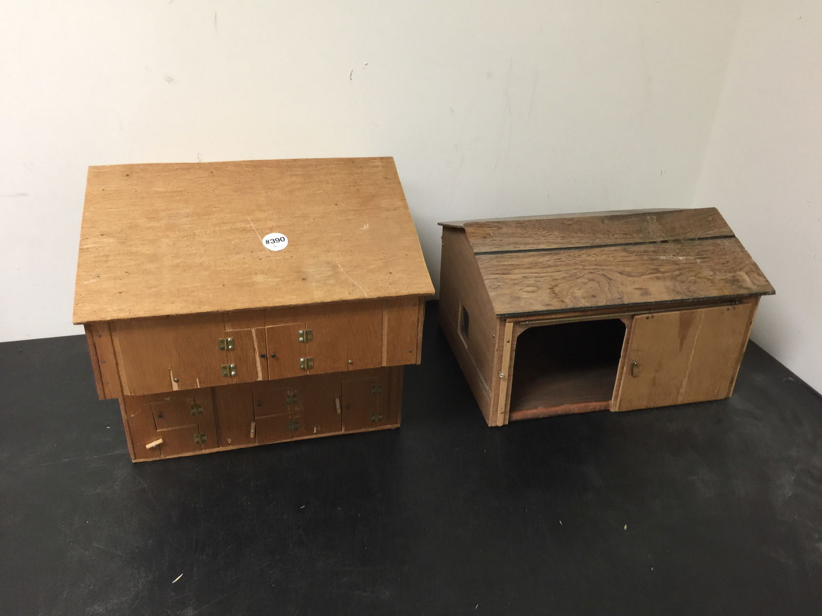 2 Hand Crafted Chicken Coups: Largest 13" x 12".