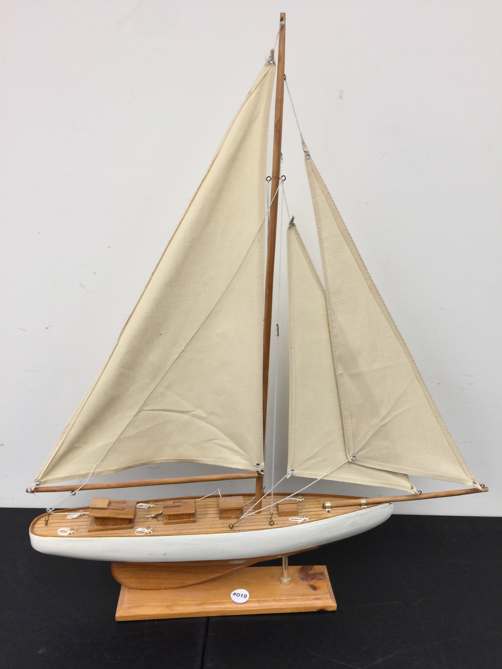 Model Sail Boat: 31"x25".