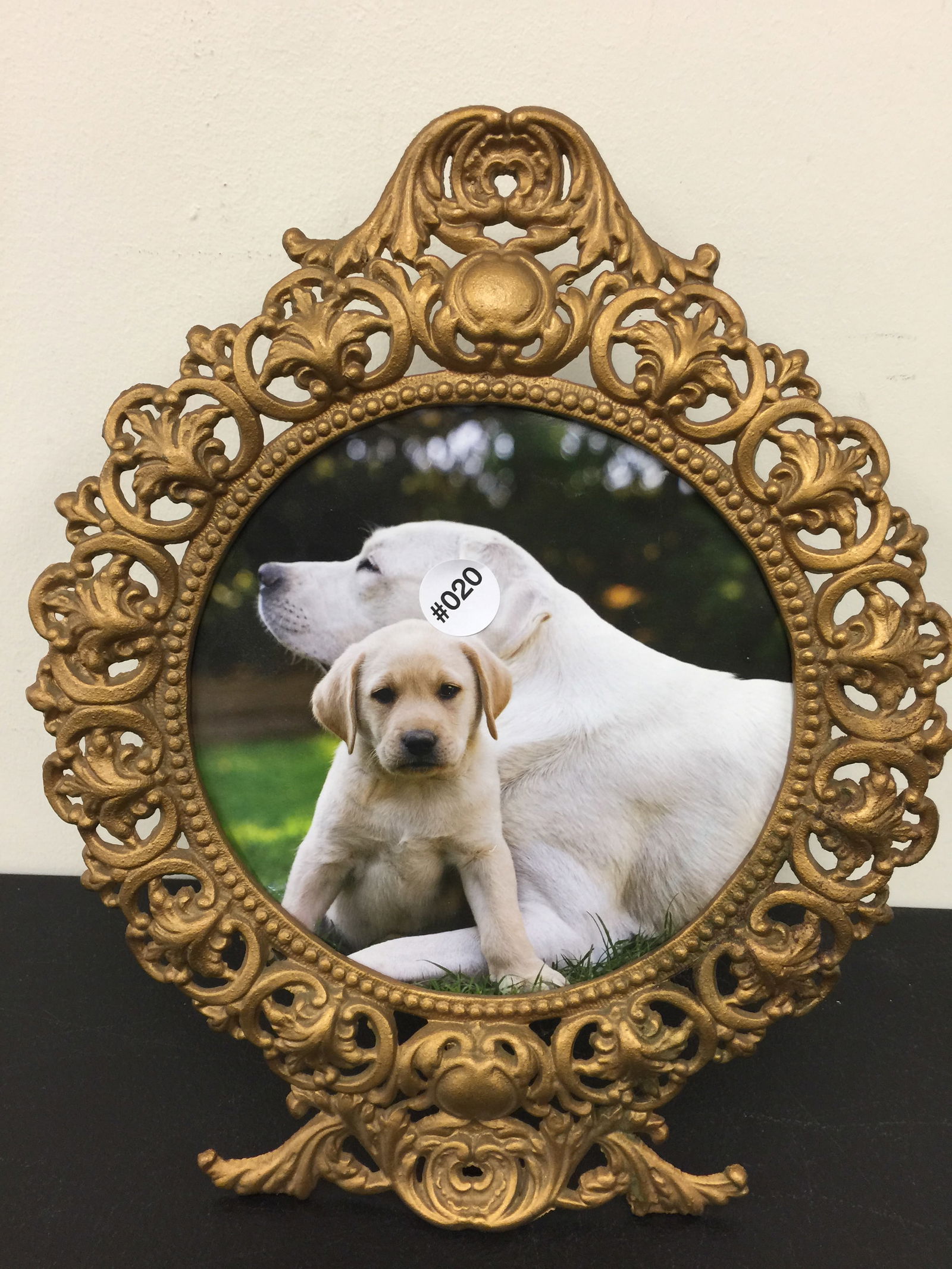 Antique Iron Frame: 14"H.