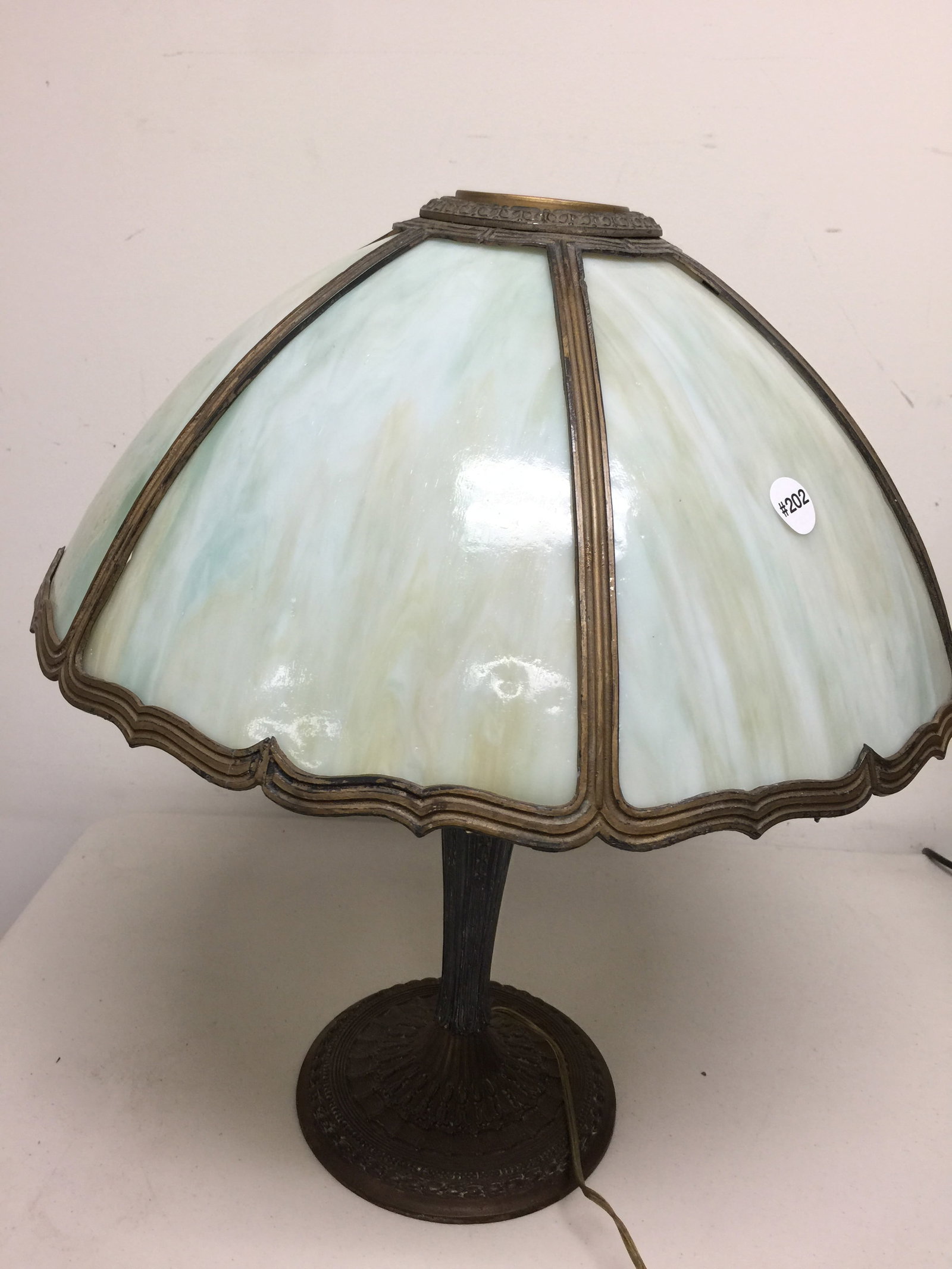 Antique Slag Glass Lamp (1 of 6)