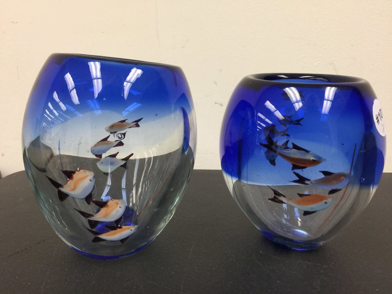 Murano Aquarium Vases (2): largest, 5.5".