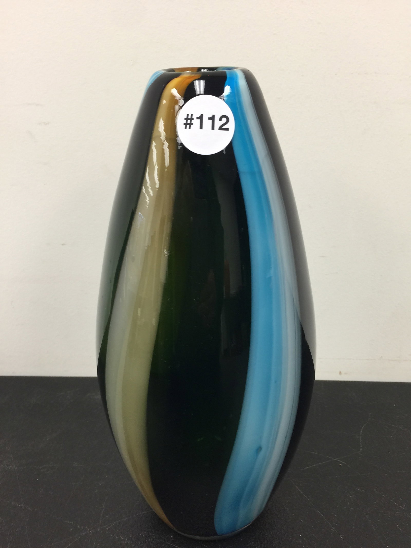 Art Glass Vase: 12"H.
