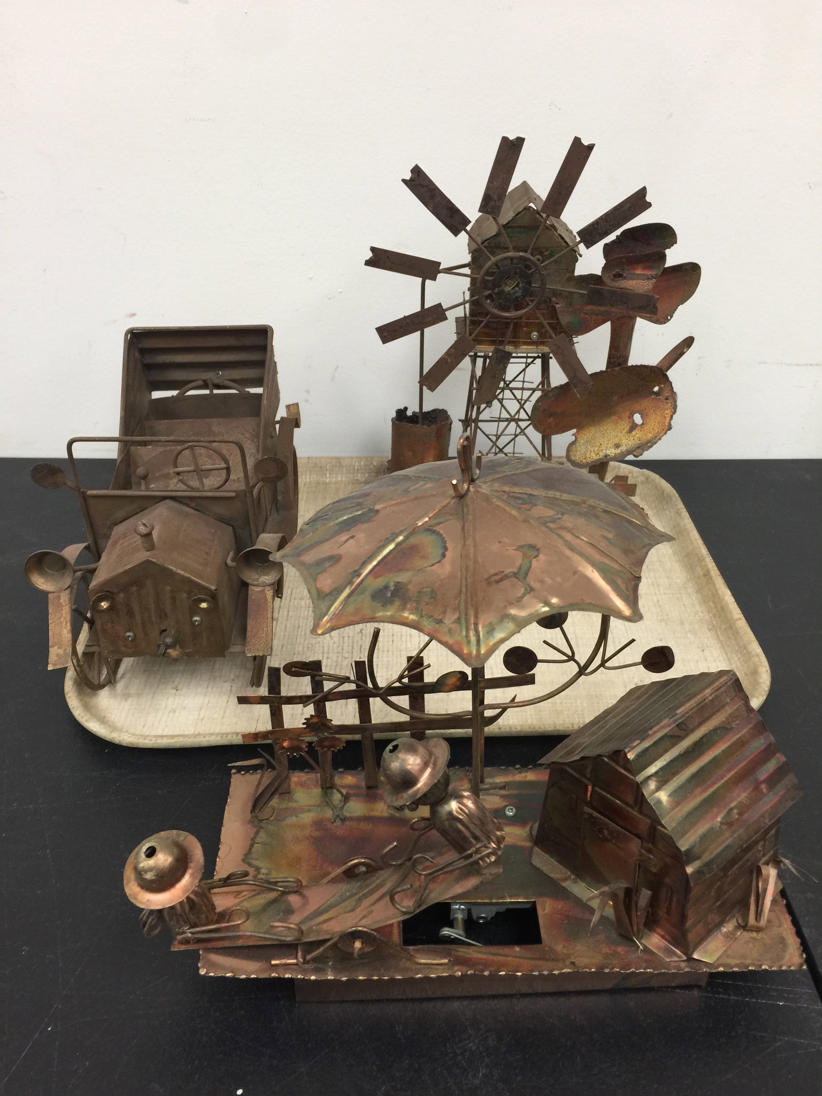 3 MCM Brutalist Style Sculptures (1 of 4)