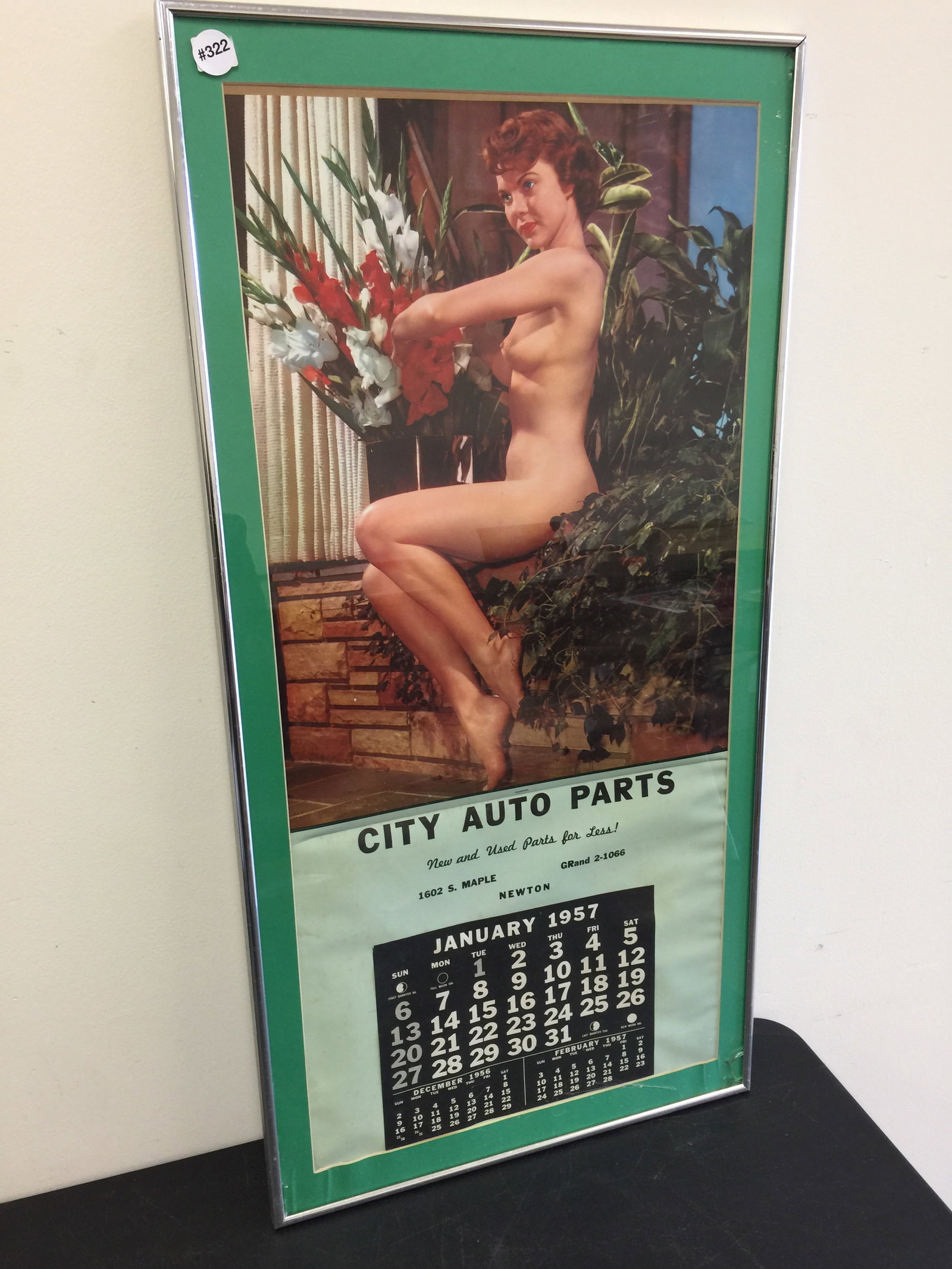 City Auto Parts ADV Calender: 1957, 18"x36".