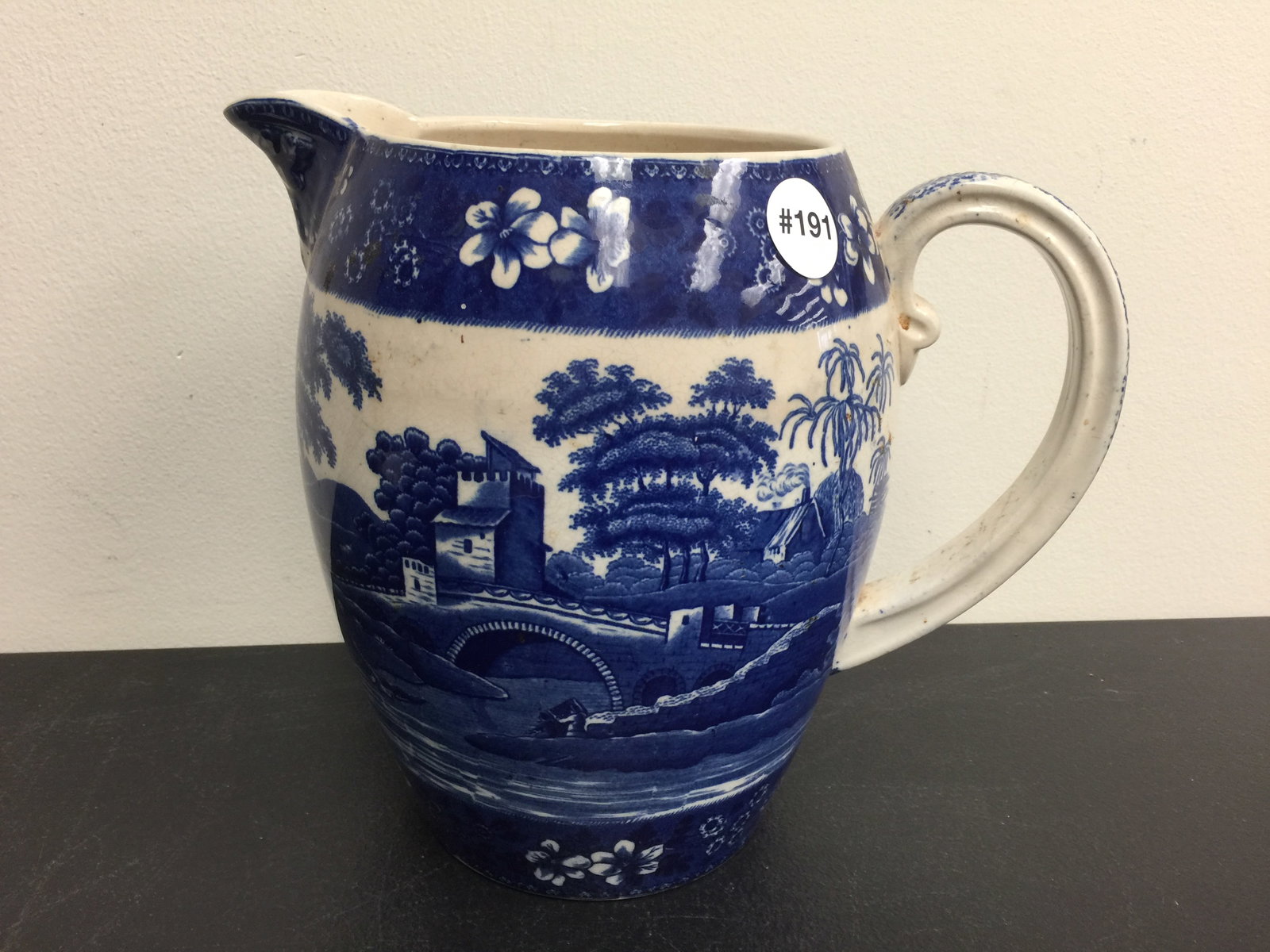Copeland Spode Blue Tower Pitcher: 9"H.