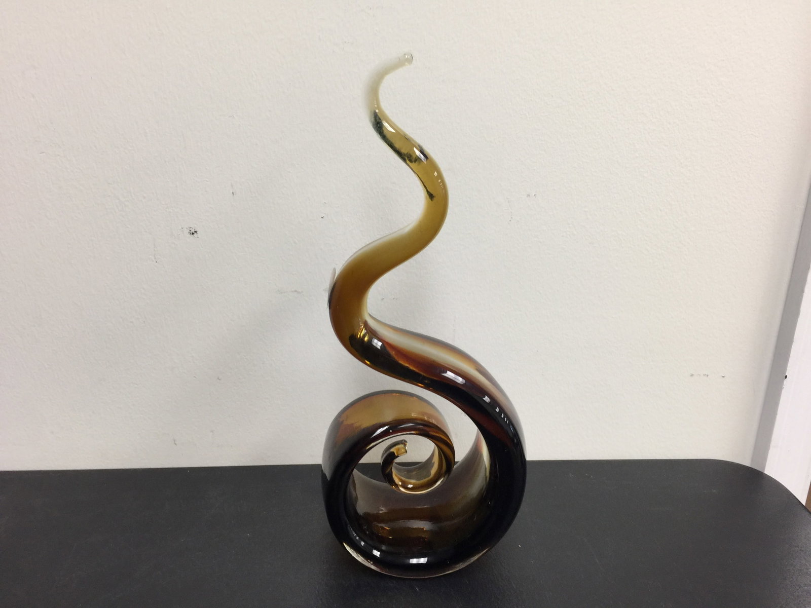Murano Swirl Sculpture: 13"H.