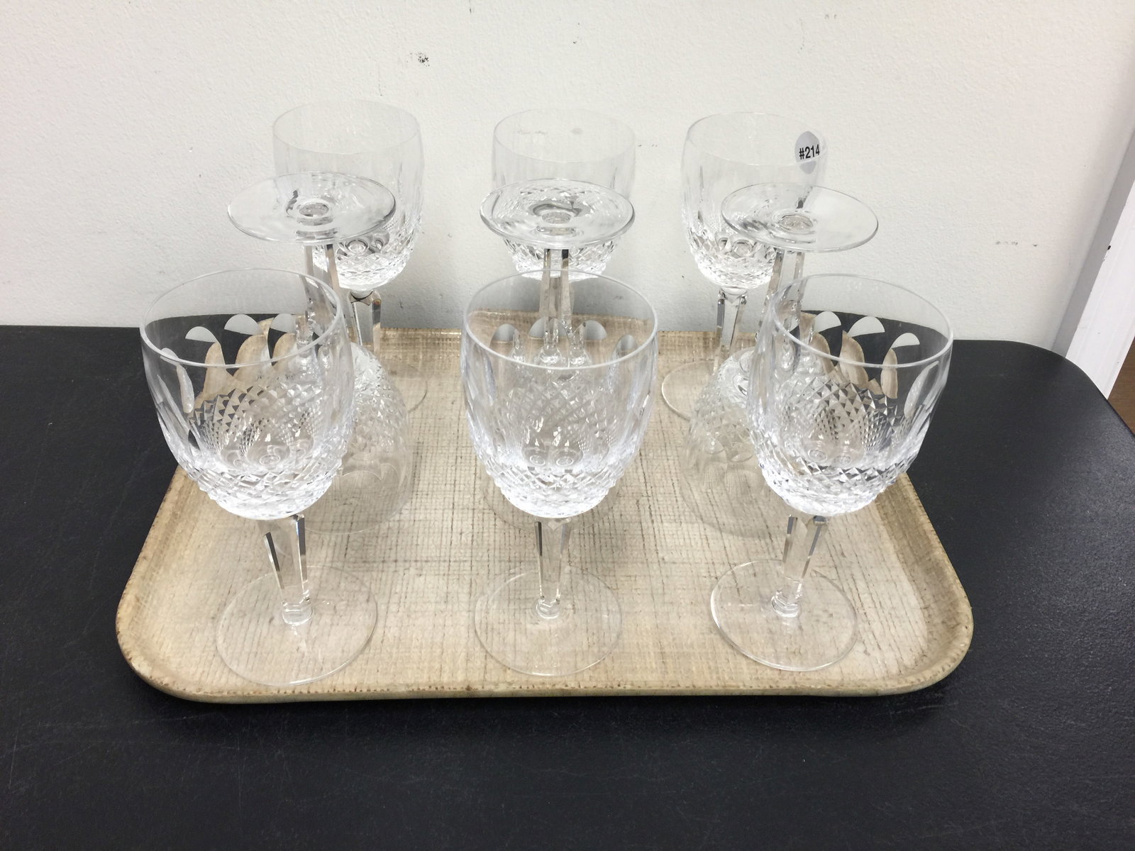 Waterford Colleen Wine Goblet (9): 7"H.