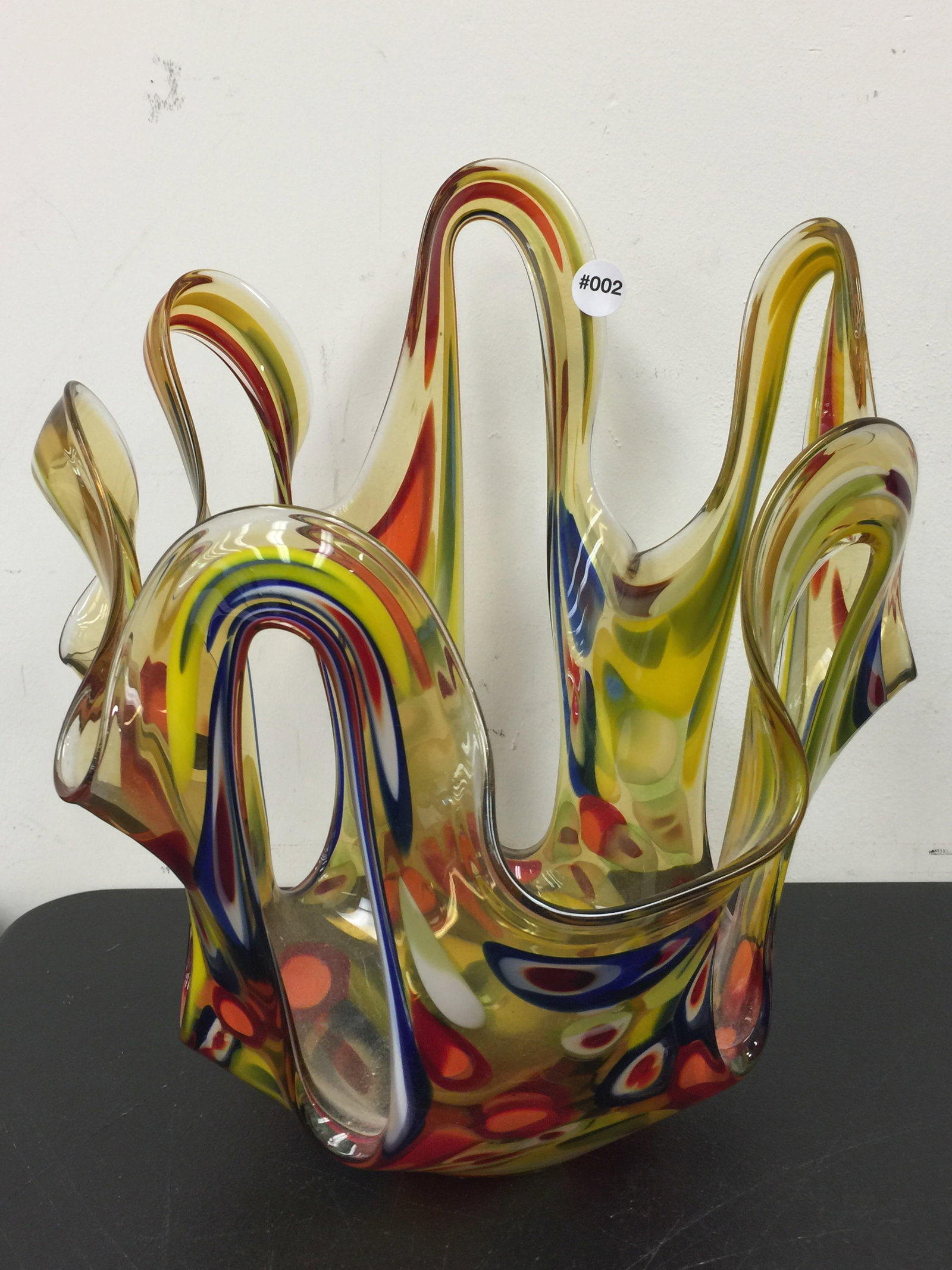 Italian Hand Blown Centerpiece: Murano. 15" x 12". Very delicate.