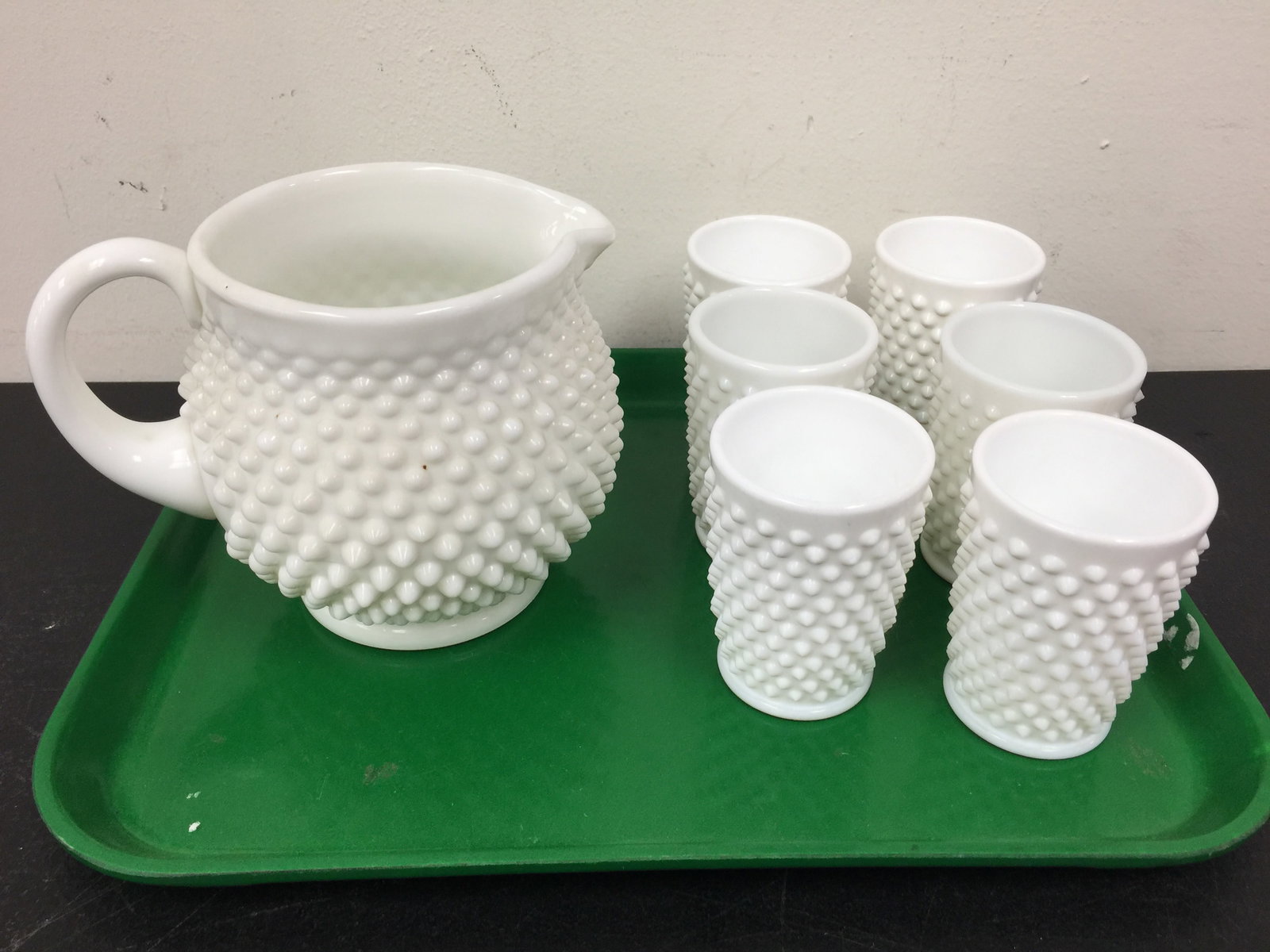 White Hobnail Lemonade Set (1 of 4)