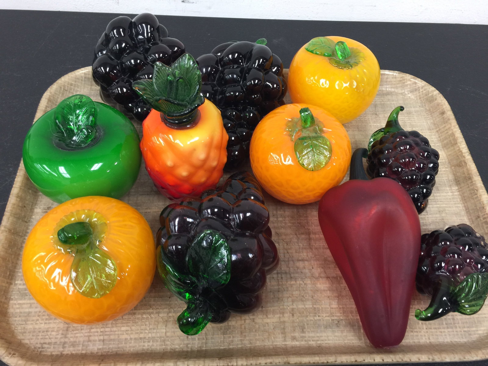 Art Glass Fruit: Largest 5"