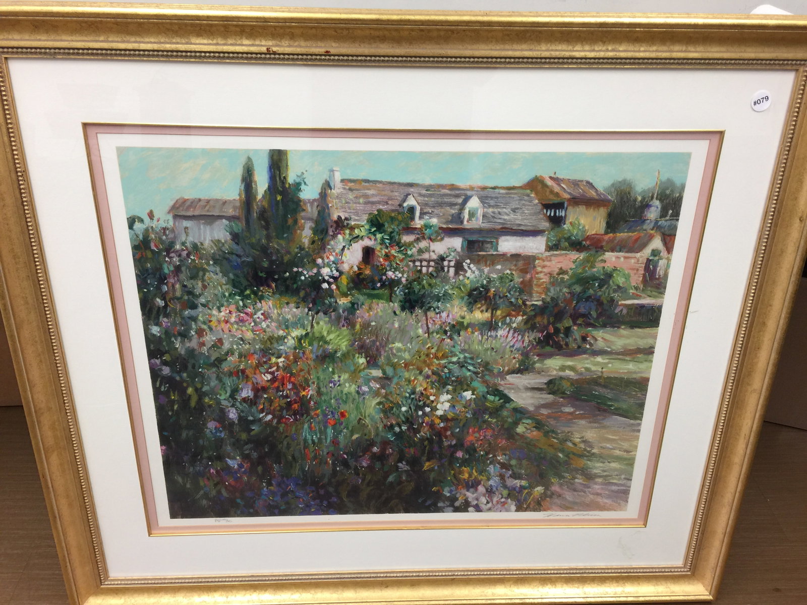 Henri Plisson Artist Serigraph: SLR. Numbered 38/80. Frame 44" x 38".