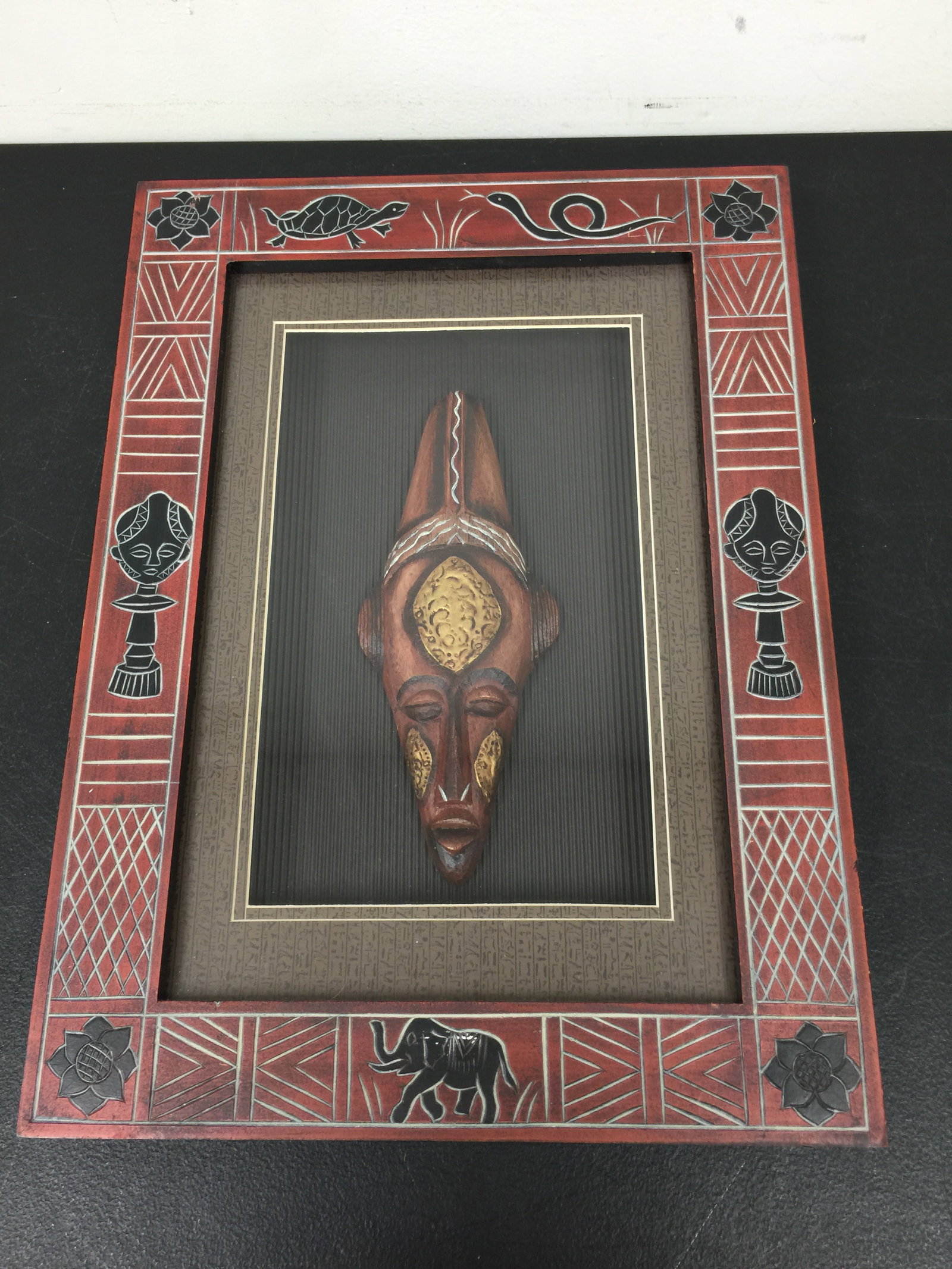 Framed Carved Travel Mask (1 of 5)