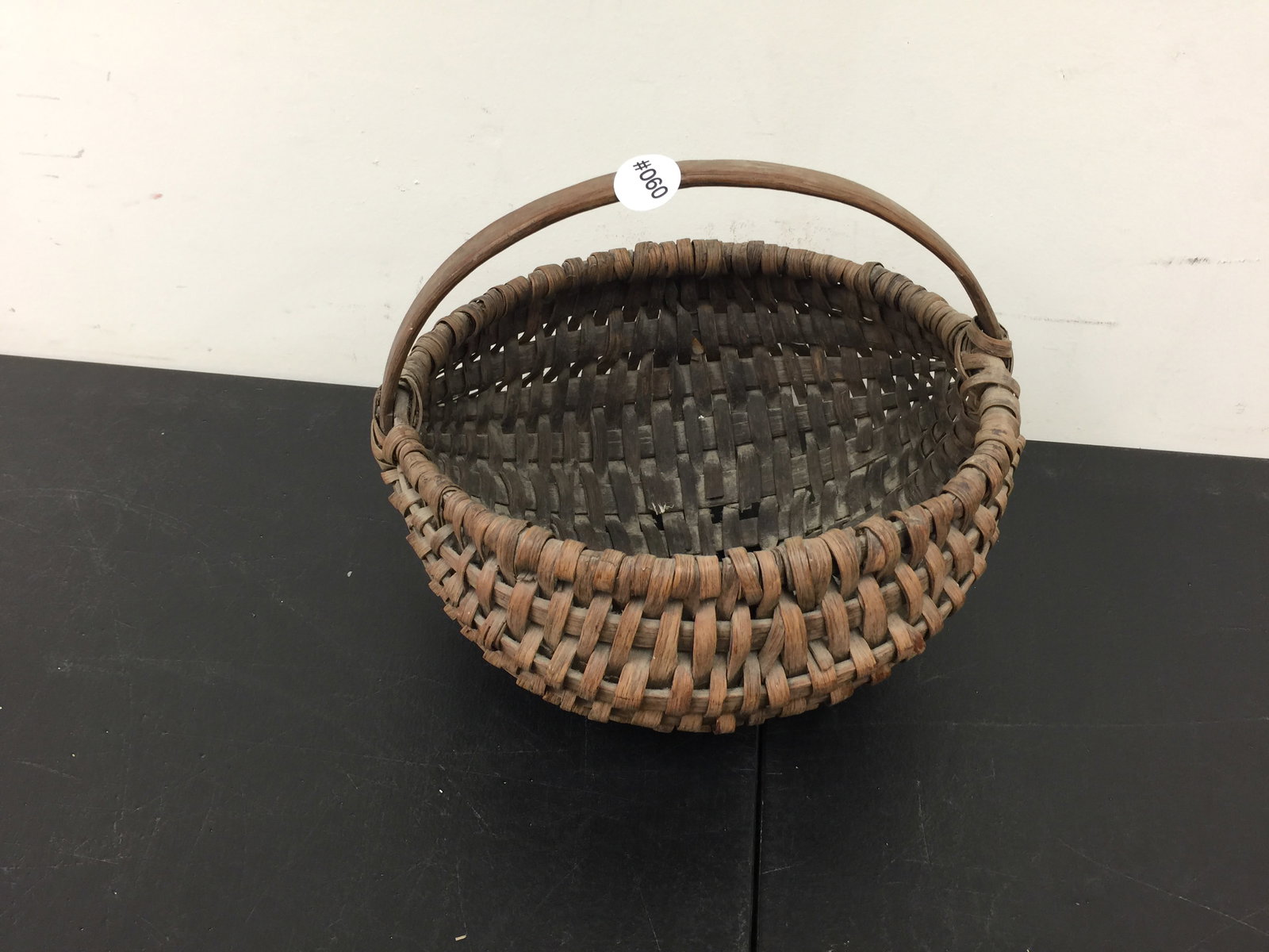 Antique Oak Splint Basket (1 of 3)