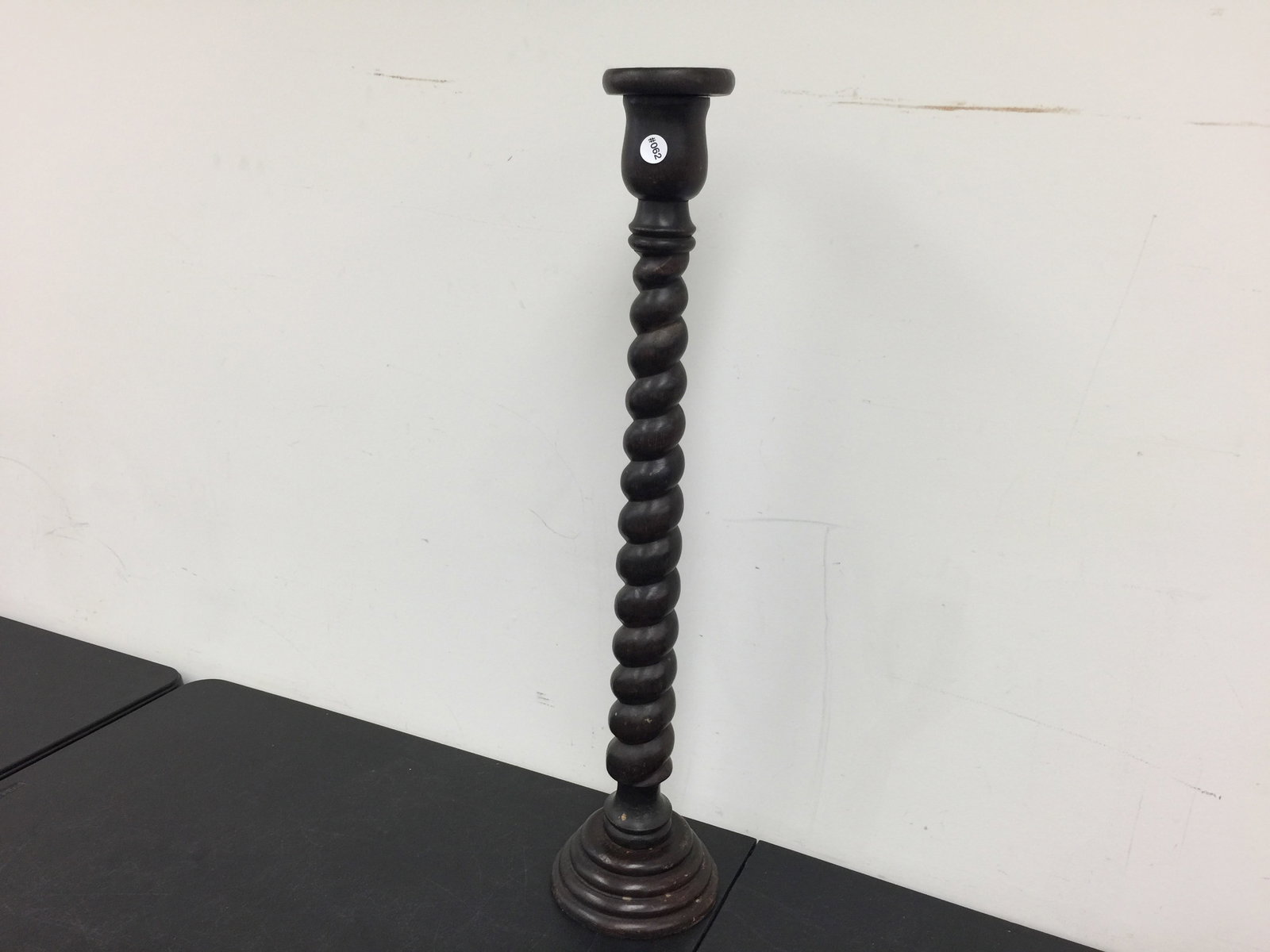 Pedestal Candlestick: twist base, 36"H.