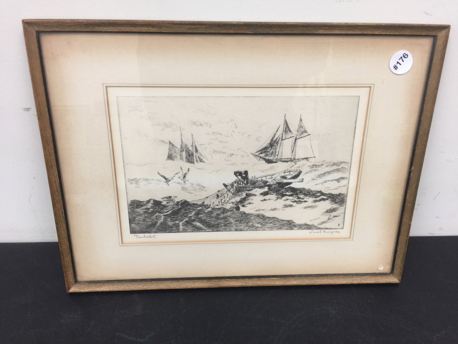 Lionel Barrymore Nautical Etching (1 of 3)
