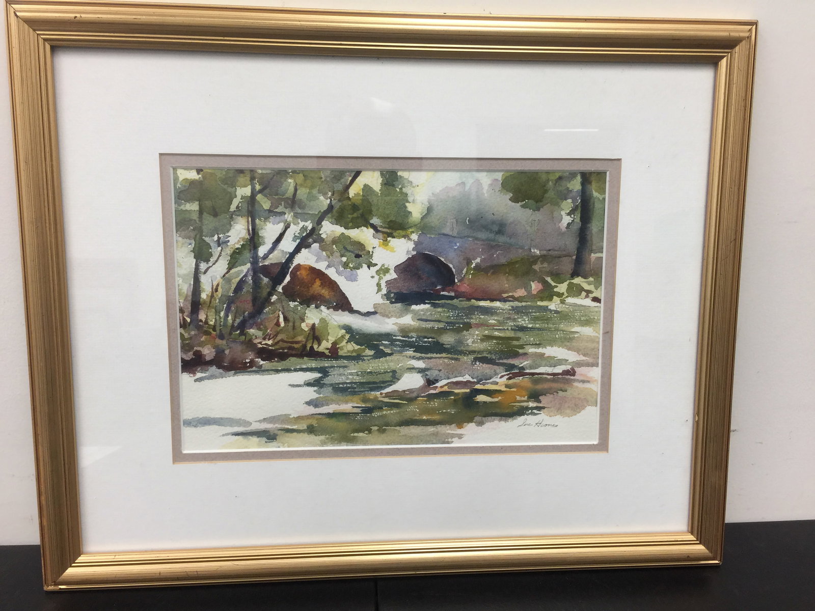 Sue Hines Original Watercolor: SLR. Frame 20" x 16".