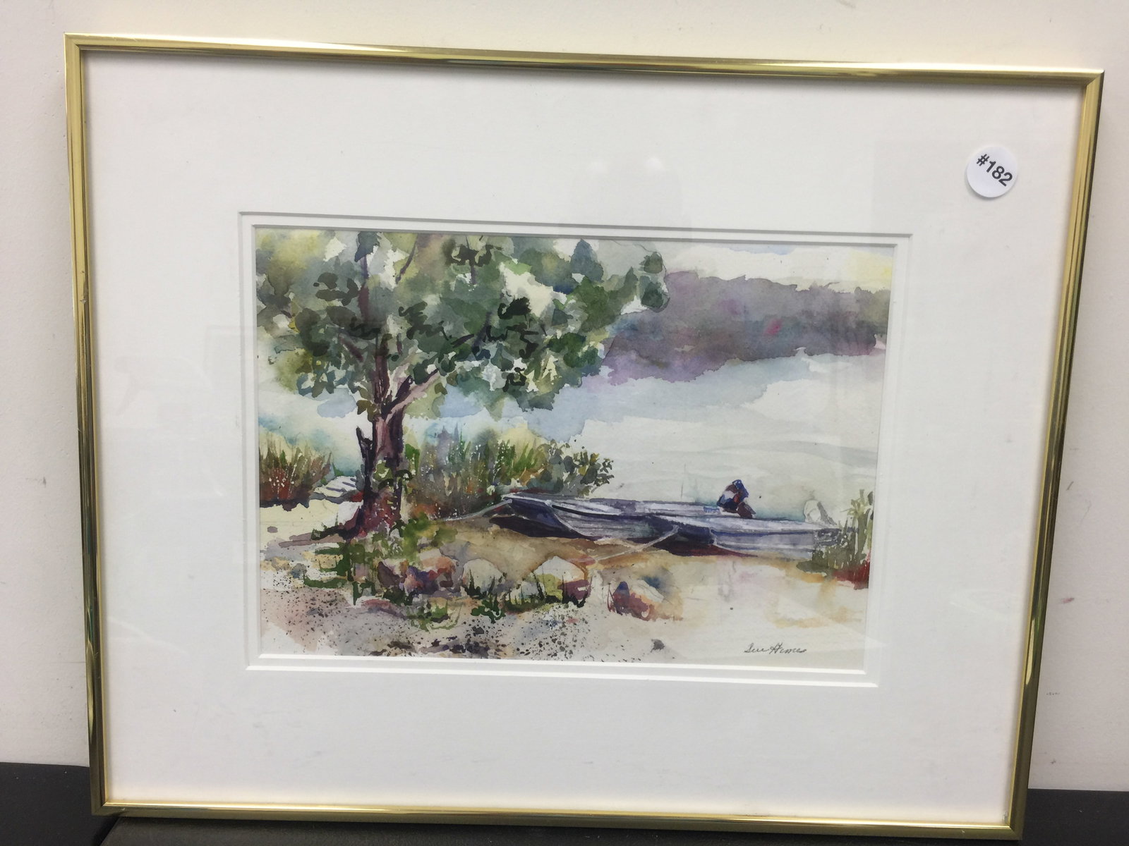 Sue Hines Original Watercolor: SLR. Frame 20" x 16".