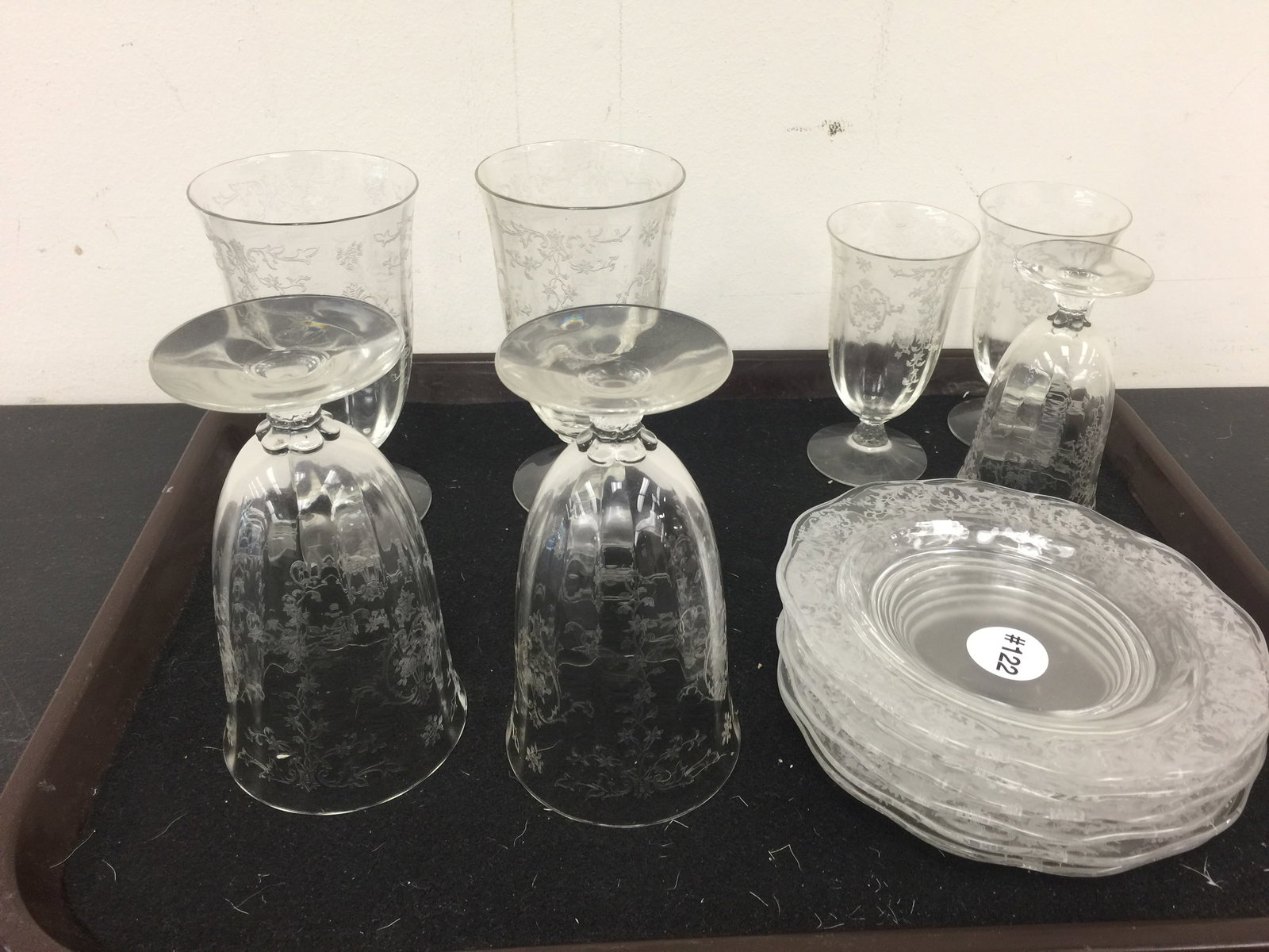 13 Pcs Etched Fostoria Navarre (1 of 4)